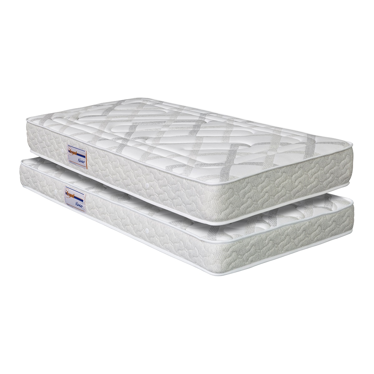Aspol - Pack 2 colchones infantil-juvenil de muelles 24 + 14 cm. Nano Aspol.