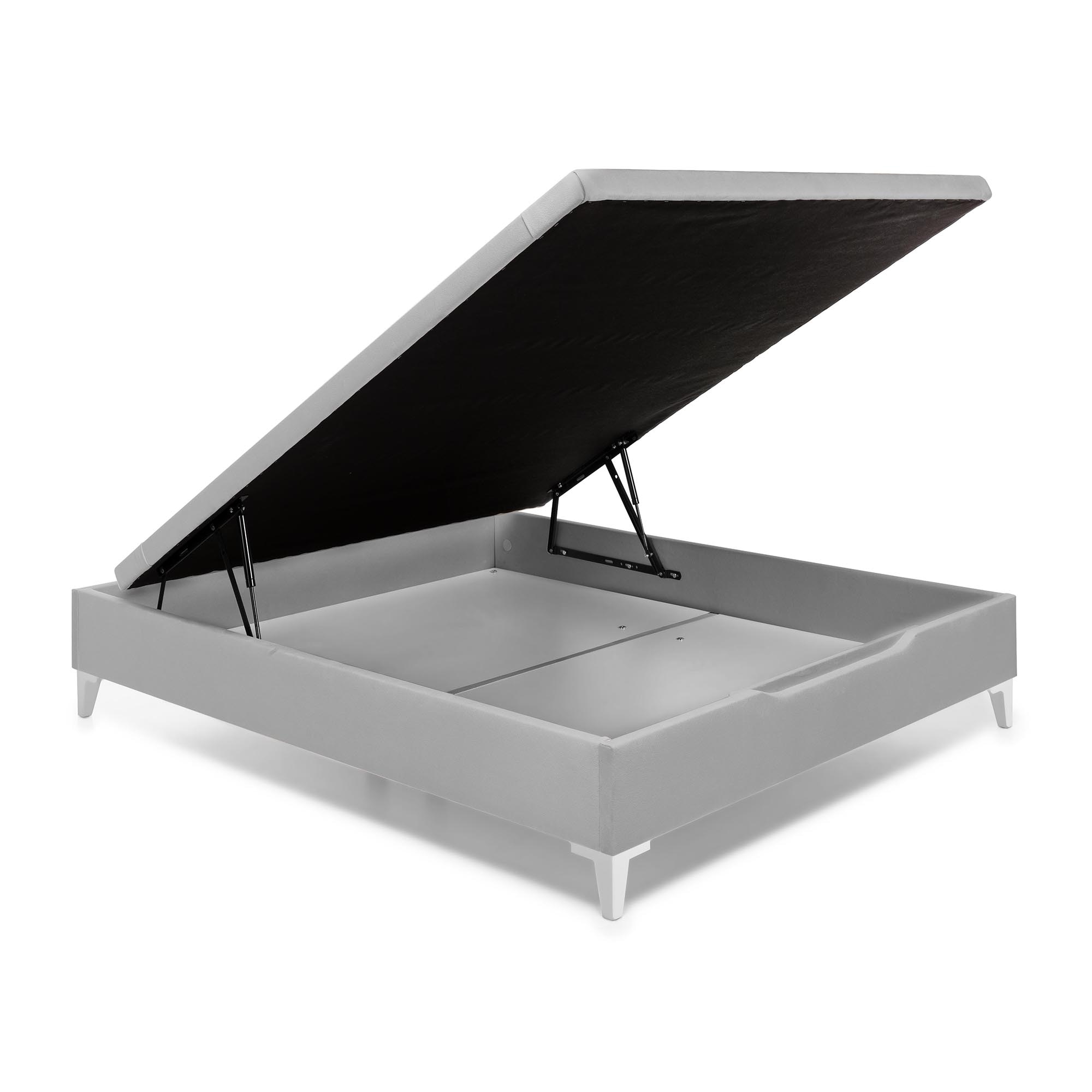 Imagen 1 de Canapé abatible tapizado con patas Turin Magister - Arena Cama 80 x 190 cm Arena