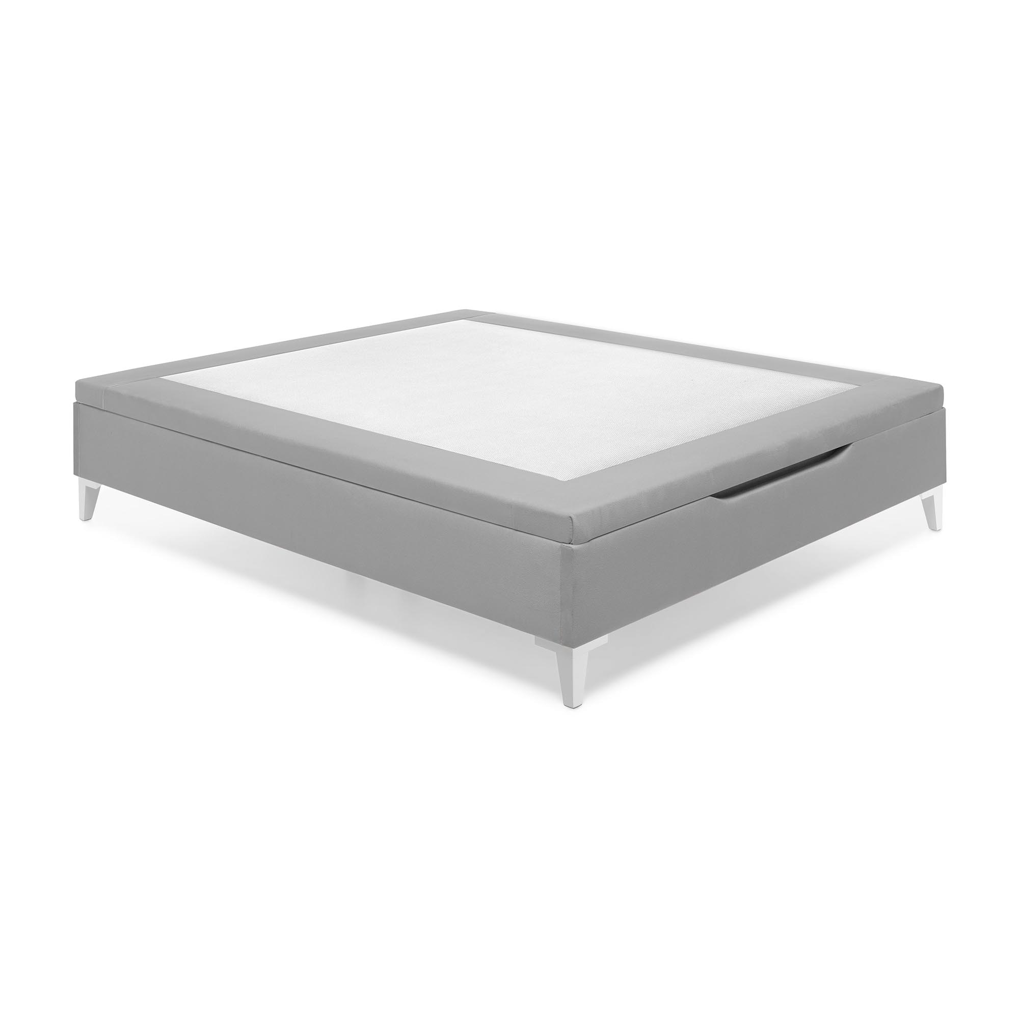 Imagen 2 de Canapé abatible tapizado con patas Turin Magister - Arena Cama 80 x 190 cm Arena