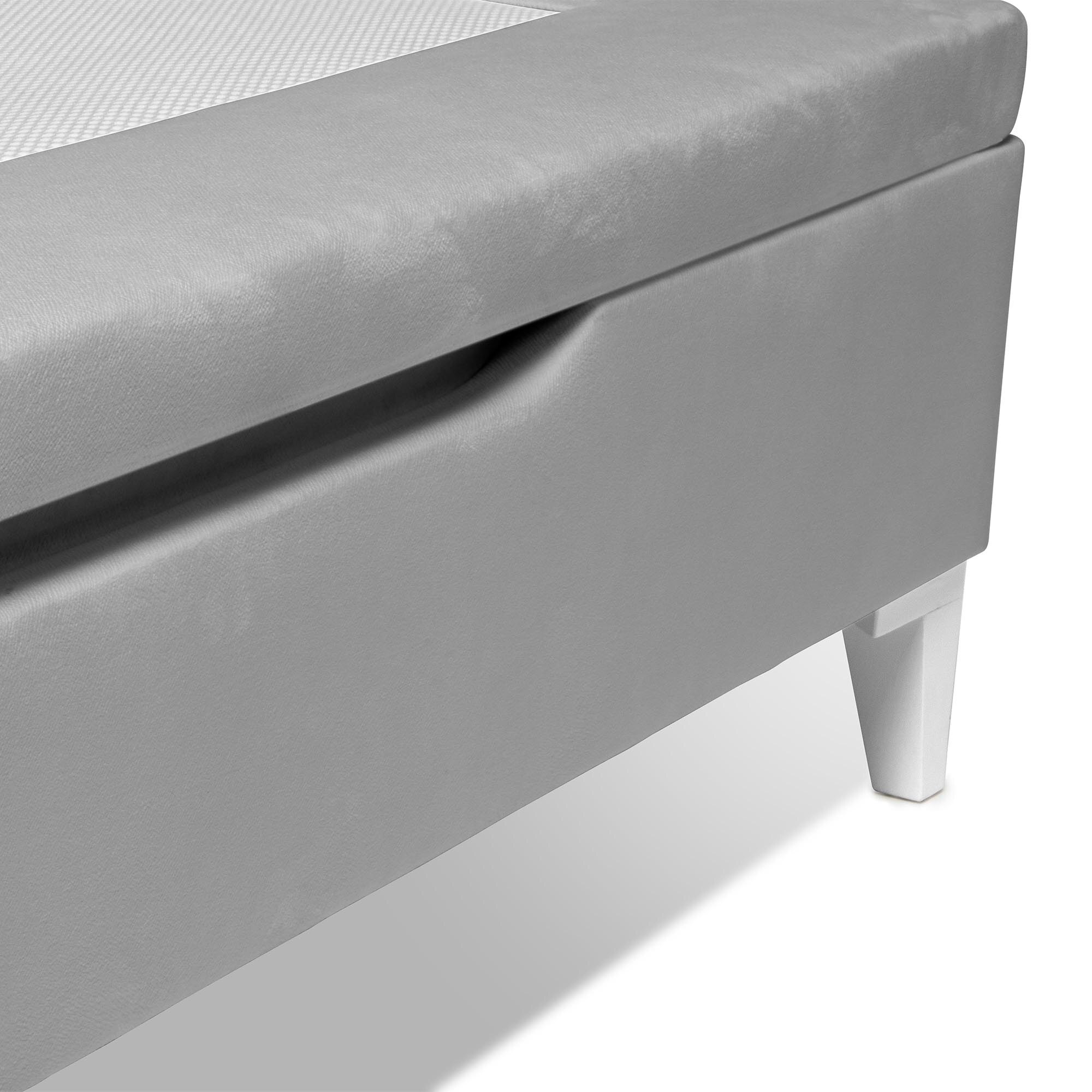 Imagen 4 de Canapé abatible tapizado con patas Turin Magister - Arena Cama 80 x 190 cm Arena