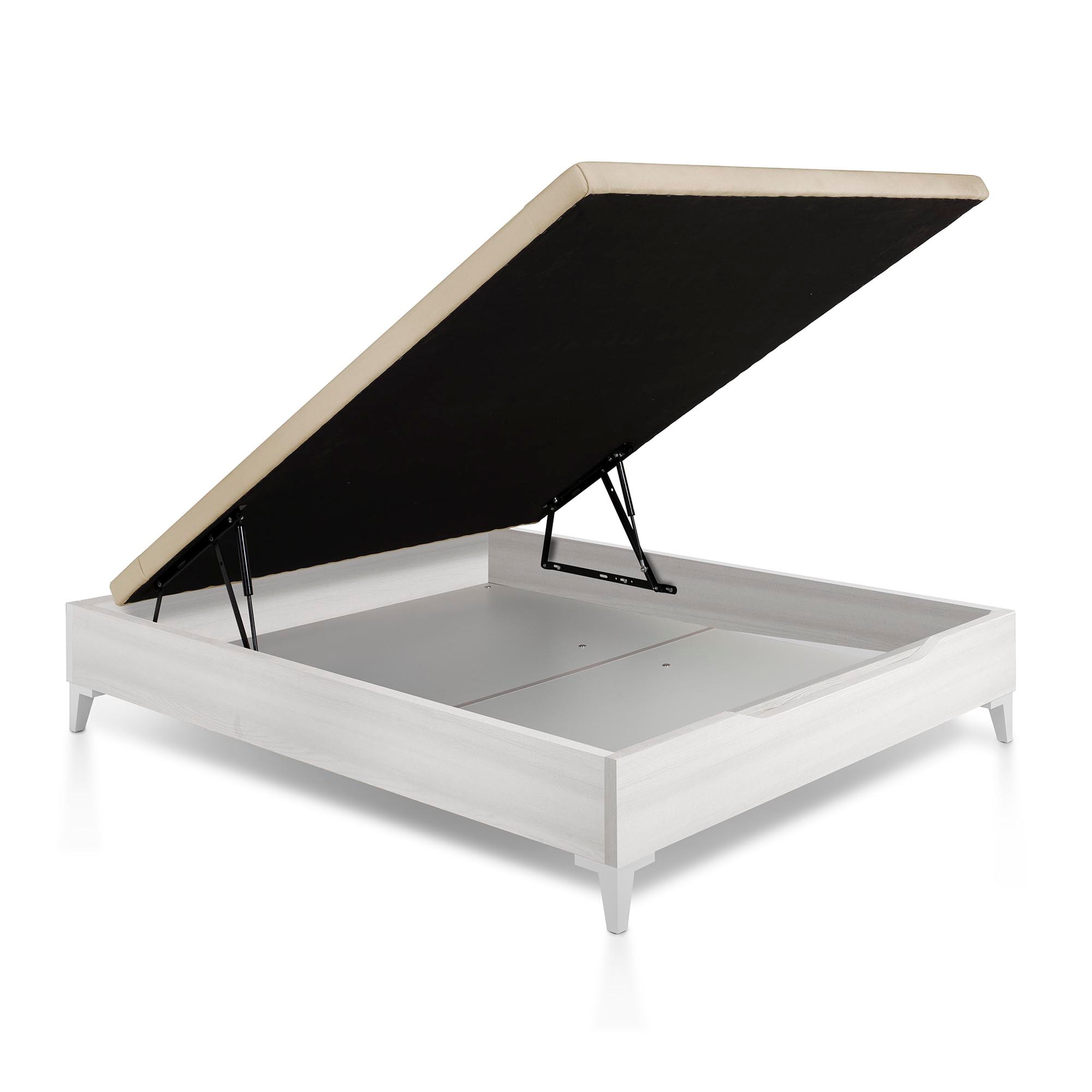 Imagen 1 de Canapé abatible de madera con patas Verona V2 Magister - Fresno Cama 80 x 190 cm Fresno