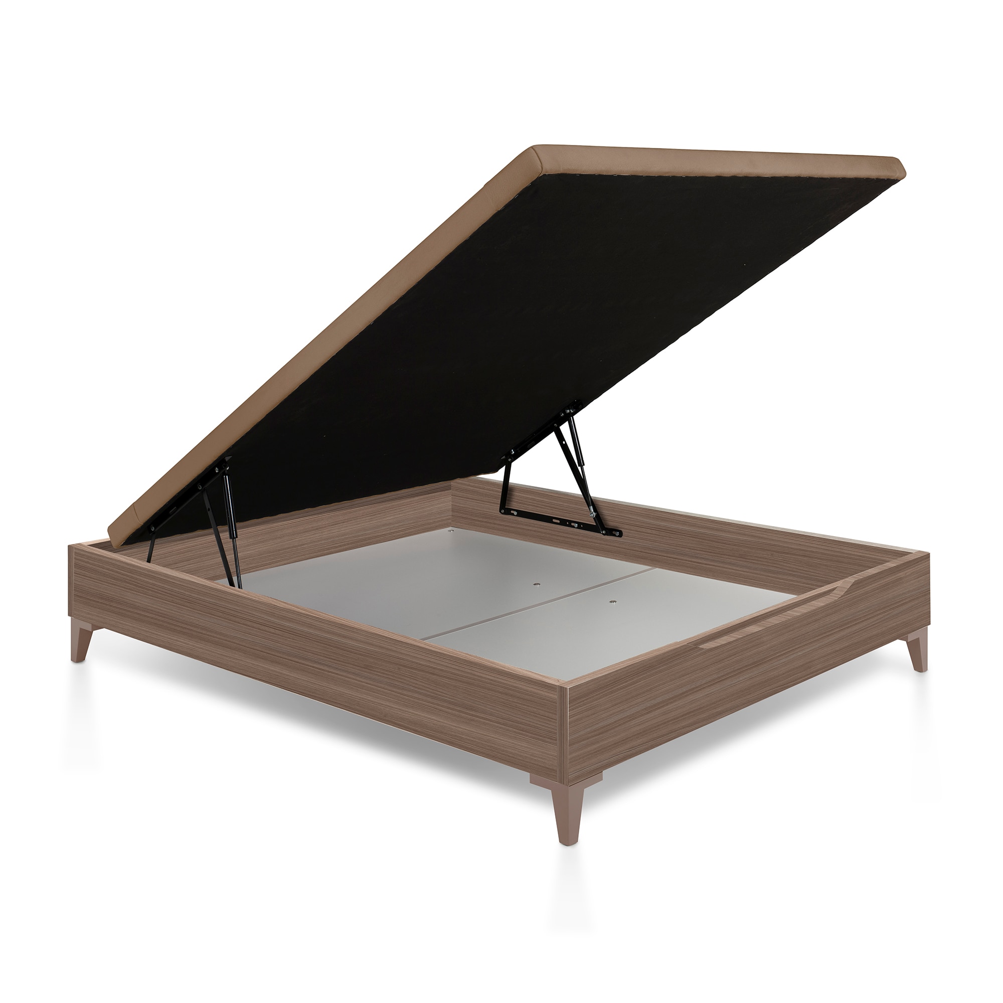 Imagen 1 de Canapé abatible de madera con patas Verona V2 Magister - Nogal Cama 80 x 190 cm Nogal