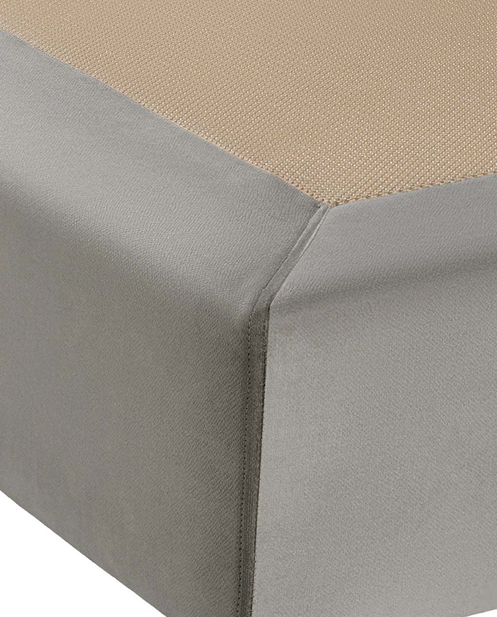 Imagen 2 de Base tapizada en tela Manila Magister - Gris Cama 80 x 190 cm Gris
