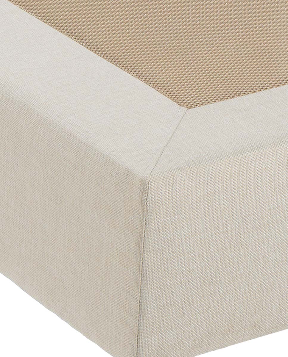 Imagen 2 de Base tapizada en tela Manila Magister - Blanco roto Cama 80 x 190 cm Blanco roto
