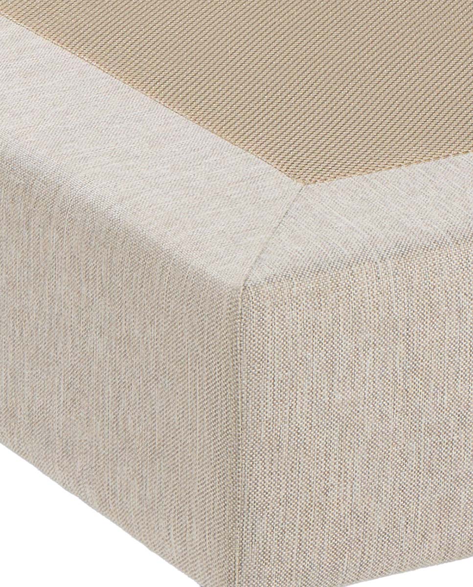 Imagen 2 de Base tapizada en tela Manila Magister - Beige Cama 80 x 190 cm Beige