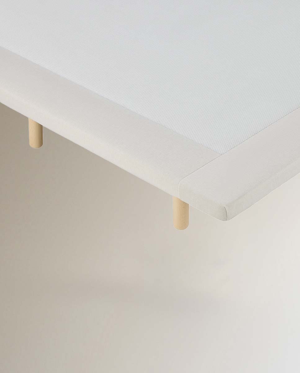Imagen 2 de Base tapizada en polipiel Praga 20 Magister - Blanco Cama 80 x 190 cm Blanco