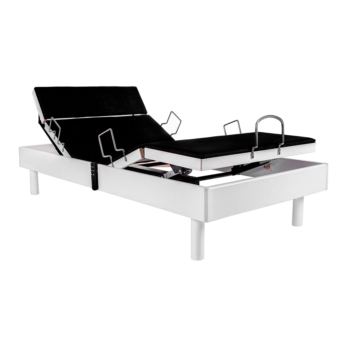 Conjunto colchón de viscoelástica y somier de madera EVO MOTOR 2 Dimaflex - Blanco Cama 105 x 190 cm Blanco-4