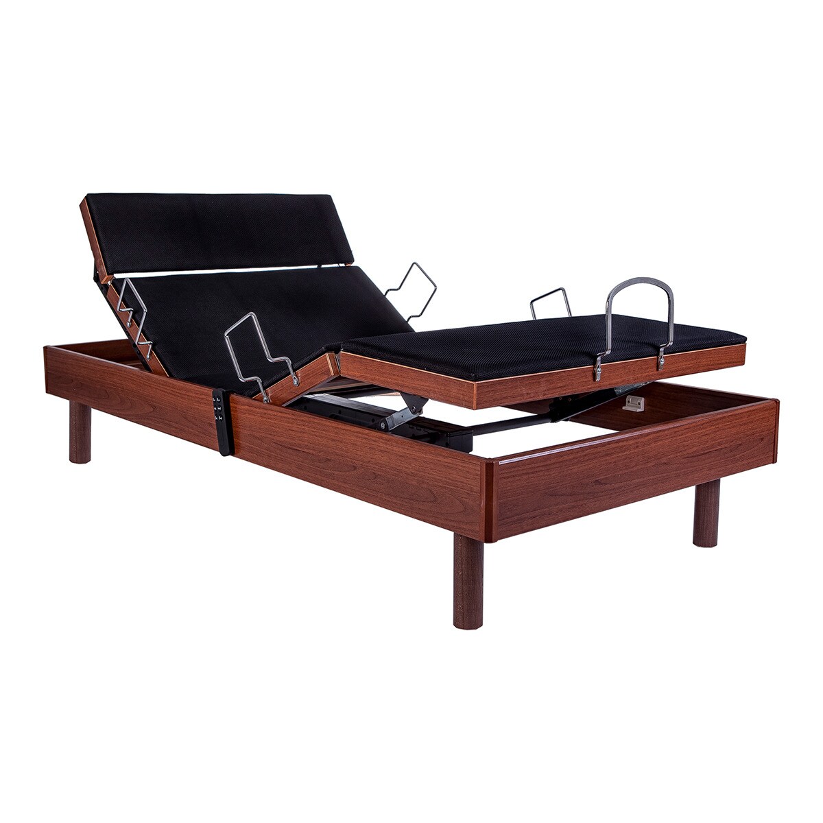 Conjunto colchón de viscoelástica y somier de madera EVO MOTOR 2 Dimaflex - Nogal Cama 105 x 190 cm Nogal-4