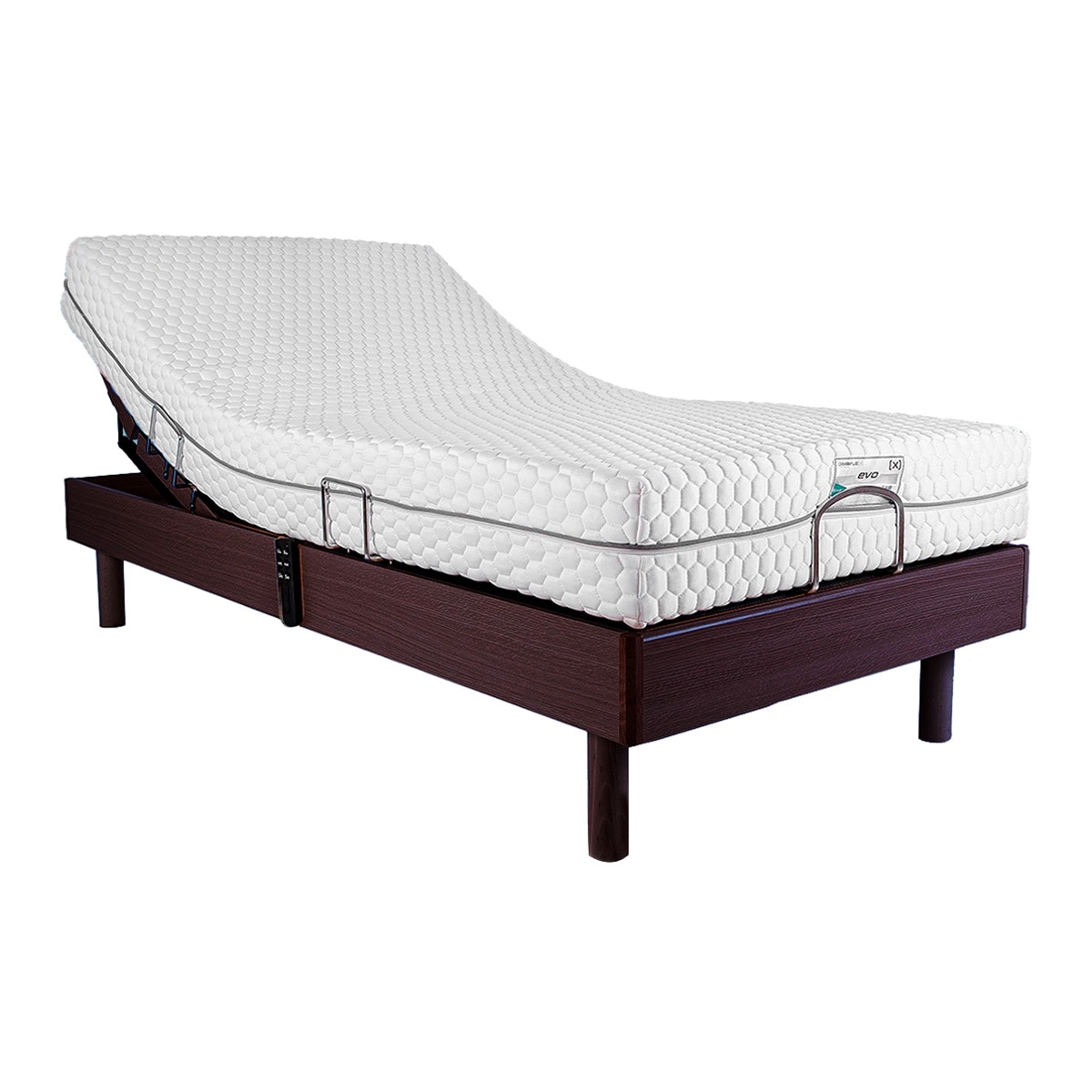 Conjunto colchón de viscoelástica y somier de madera EVO MOTOR 2 Dimaflex - Wengué Cama 105 x 190 cm Wengué-2