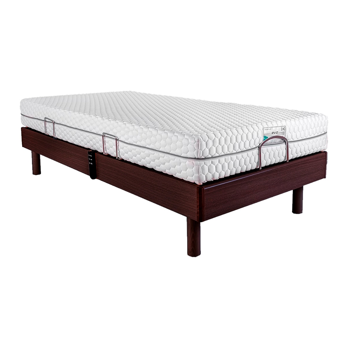 Conjunto colchón de viscoelástica y somier de madera EVO MOTOR 2 Dimaflex - Wengué Cama 105 x 190 cm Wengué-3