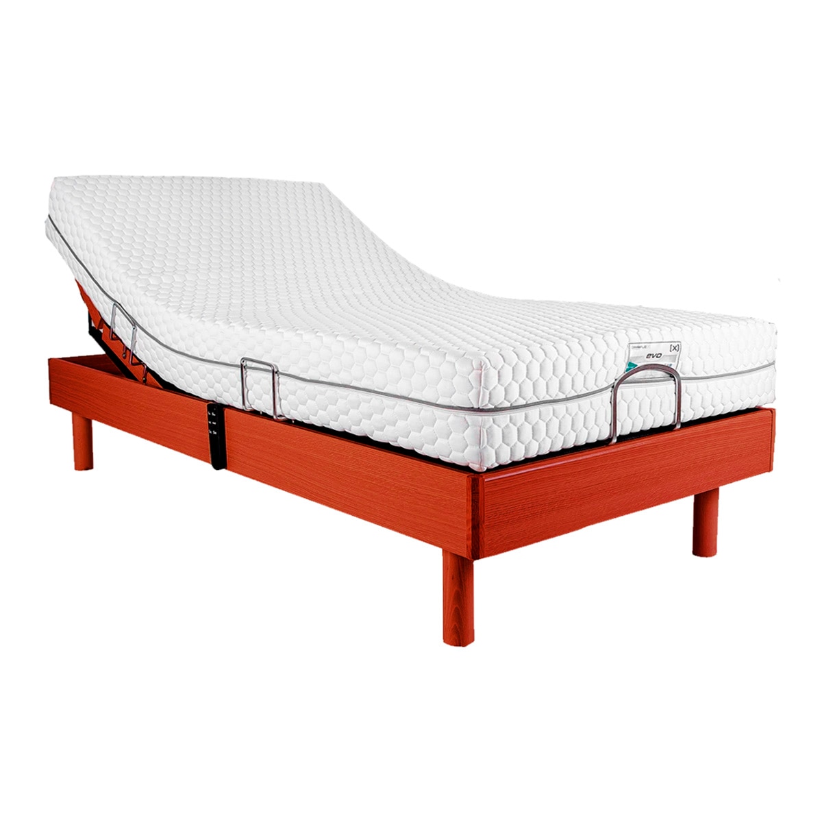 Conjunto colchón de viscoelástica y somier de madera EVO MOTOR 2 Dimaflex - Cerezo Cama 105 x 190 cm Cerezo-2