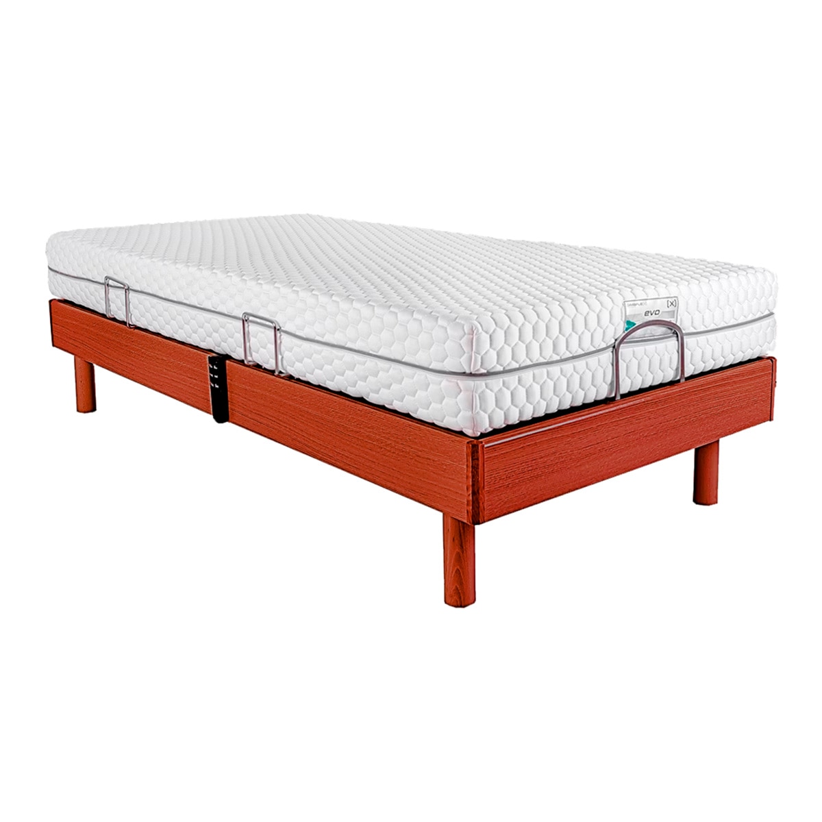 Conjunto colchón de viscoelástica y somier de madera EVO MOTOR 2 Dimaflex - Cerezo Cama 105 x 190 cm Cerezo-3