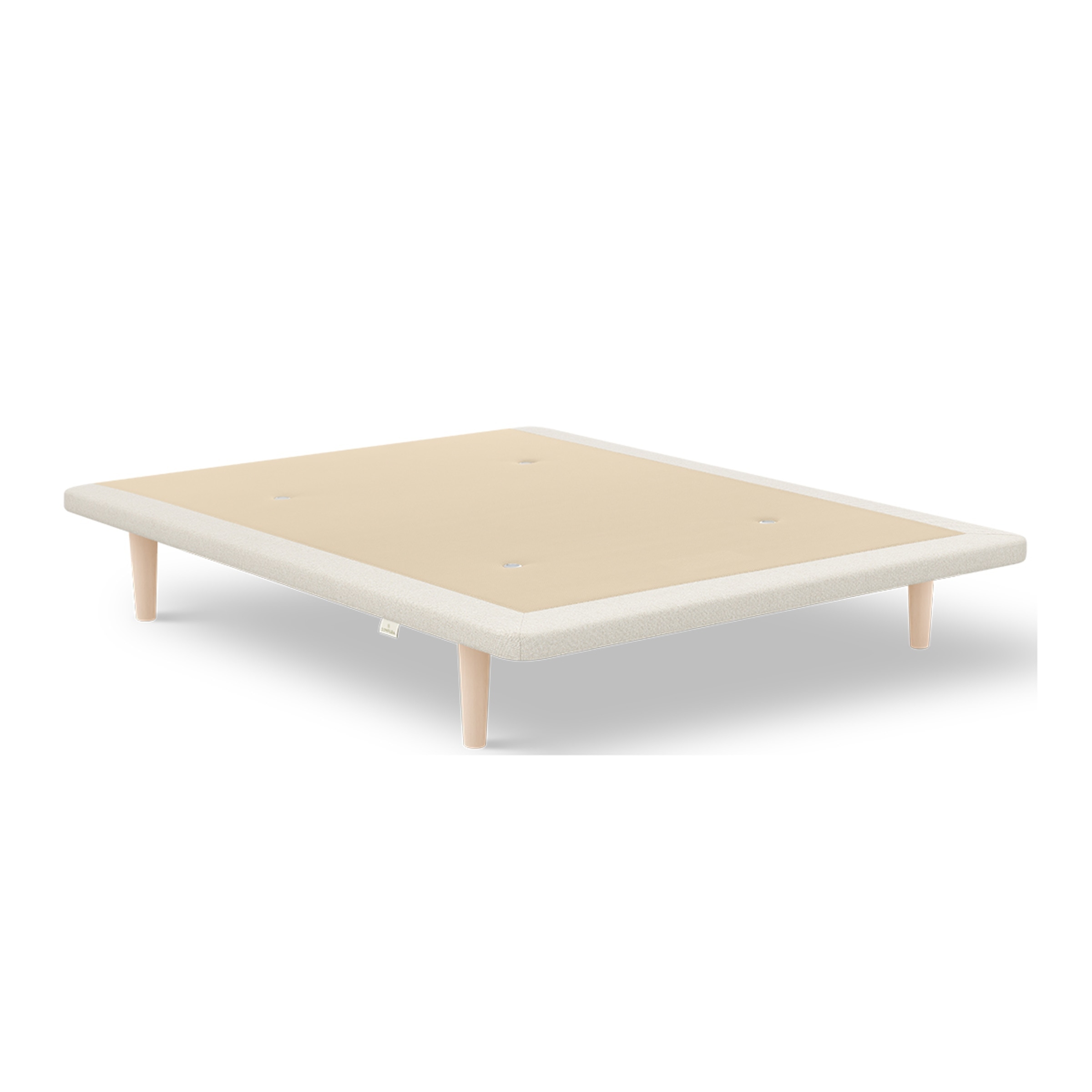 Imagen 1 de Base tapizada en tela Casual V3 Sonpura - Beige Cama 135 x 190 cm Beige