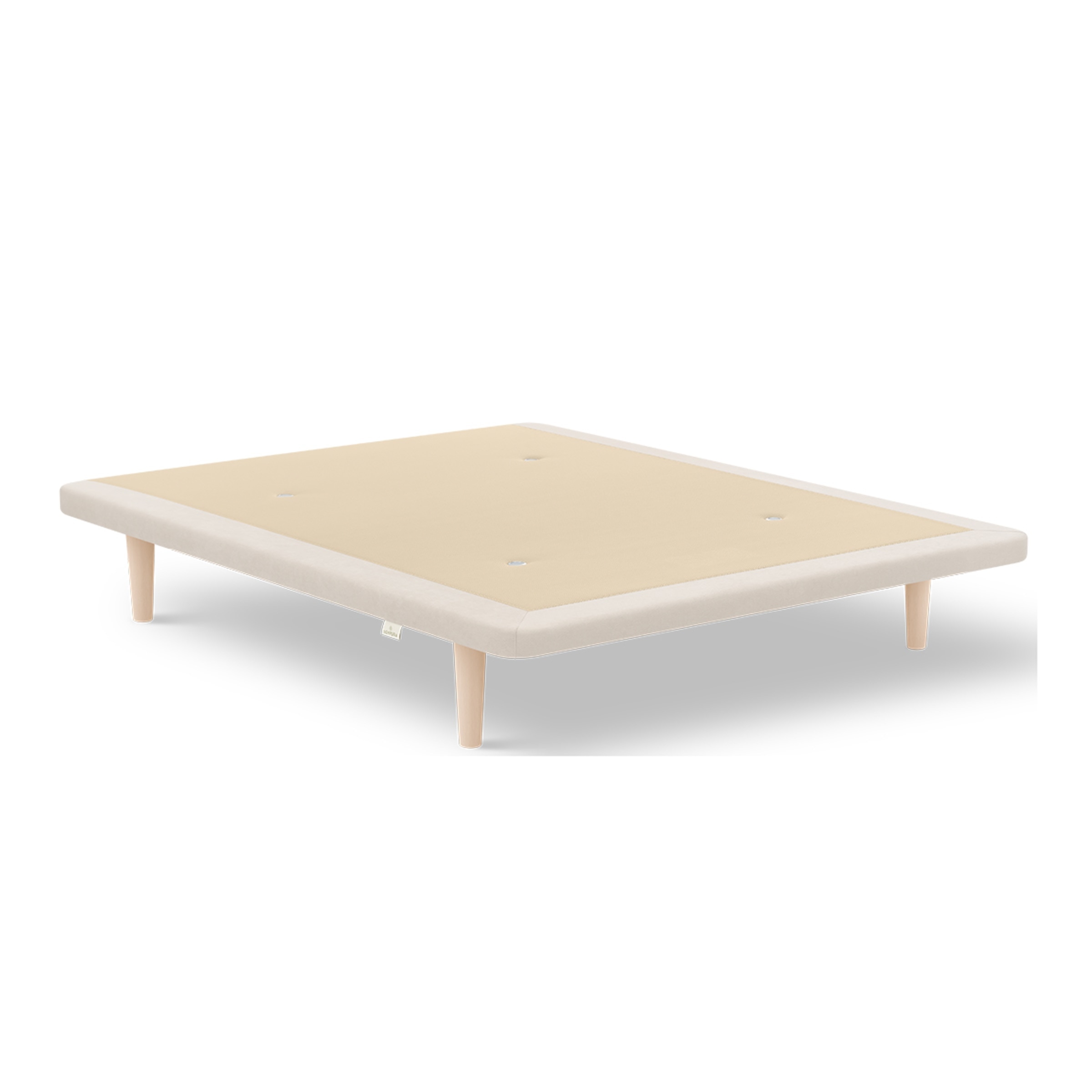Imagen 1 de Base tapizada en tela Casual V3 Sonpura - Crudo Cama 80 x 190 cm Crudo