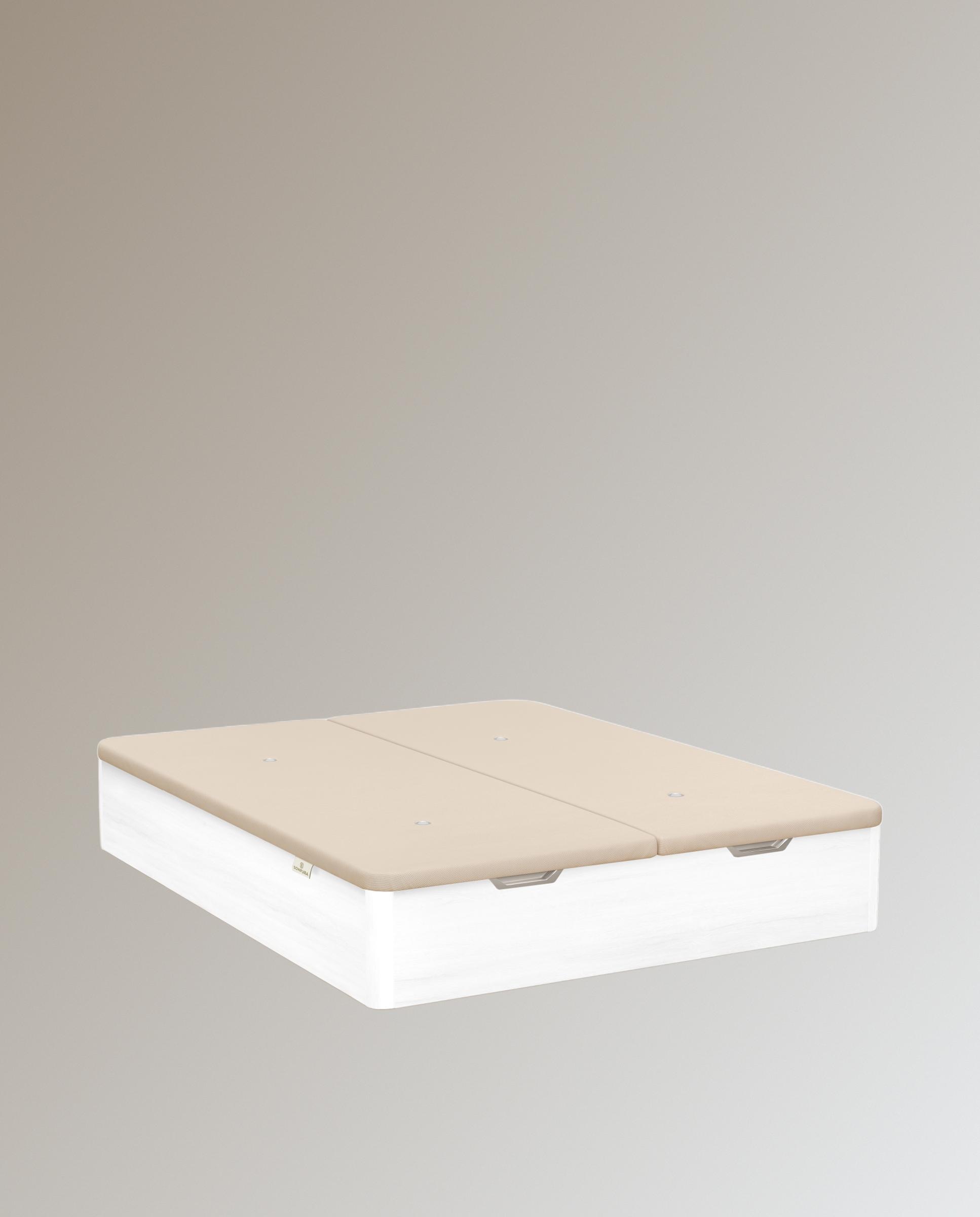 Canapé abatible de madera con 2 tapas Stela 3D Sonpura - Ártico Cama 135 x 190 cm Ártico-2