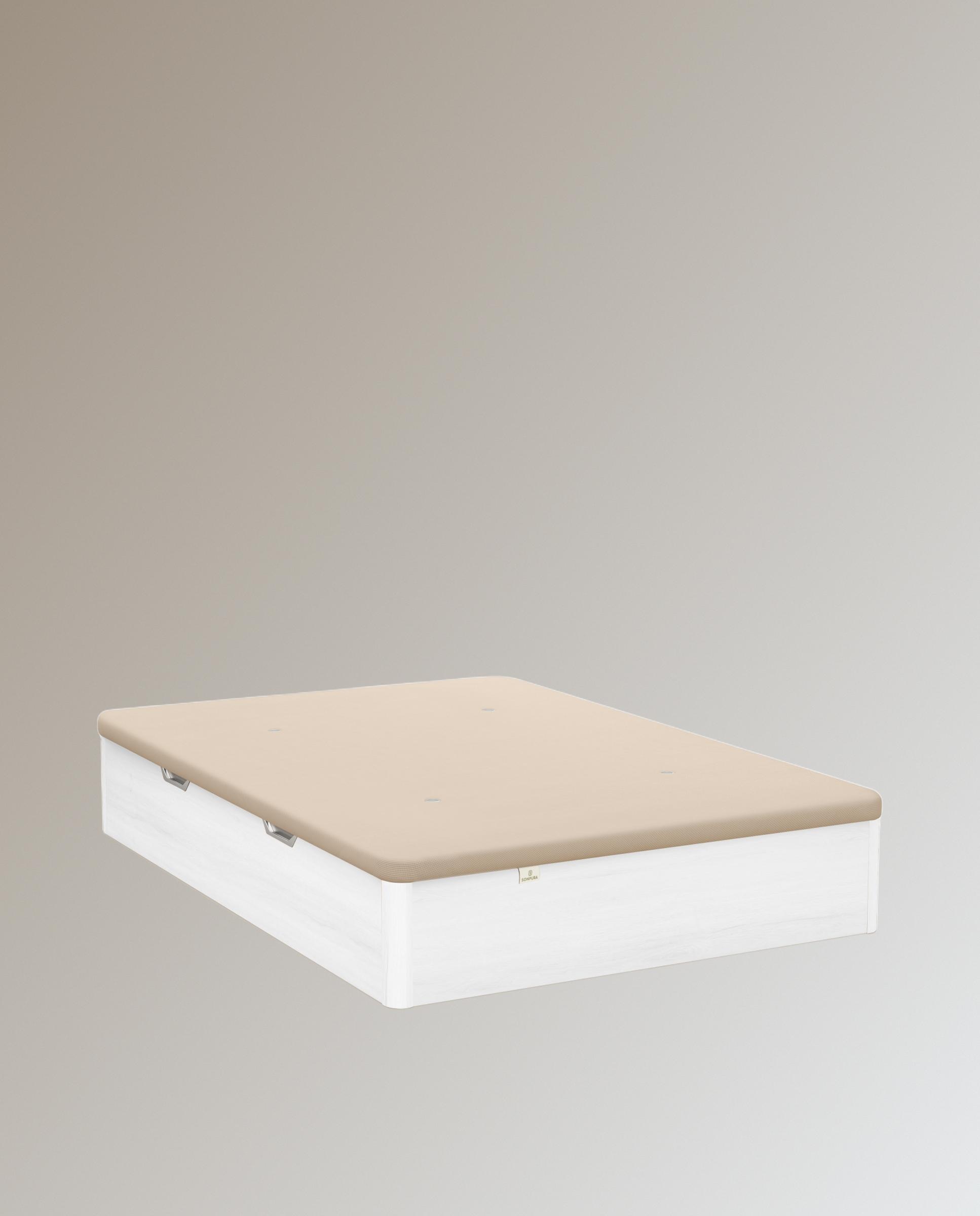 Canapé abatible de madera con apertura lateral Stela 3D Lateral Sonpura - Ártico Cama 80 x 200 cm Ártico-2