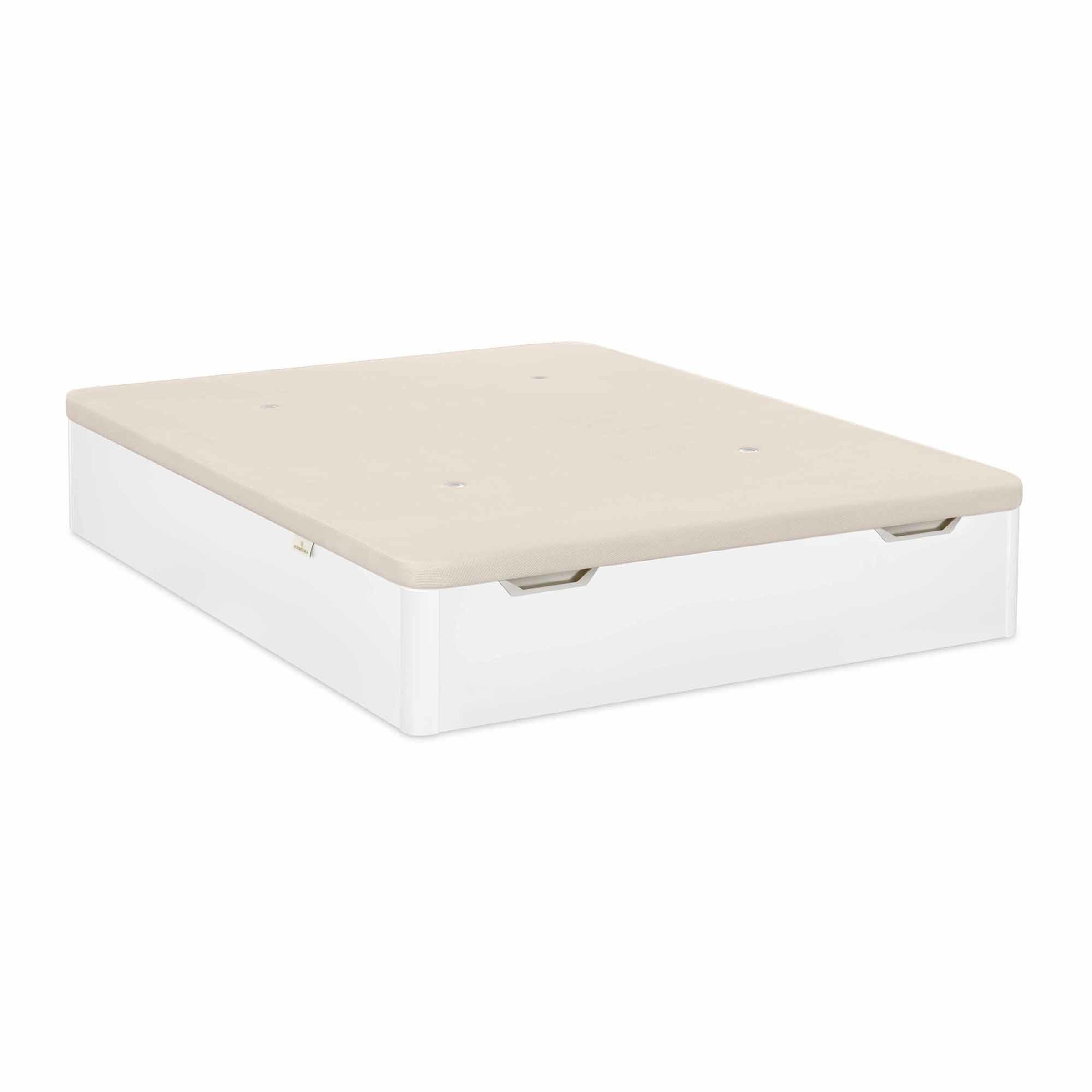 Canapé abatible de madera Stela 3D Sonpura - Blanco Cama 80 x 190 cm Blanco-2