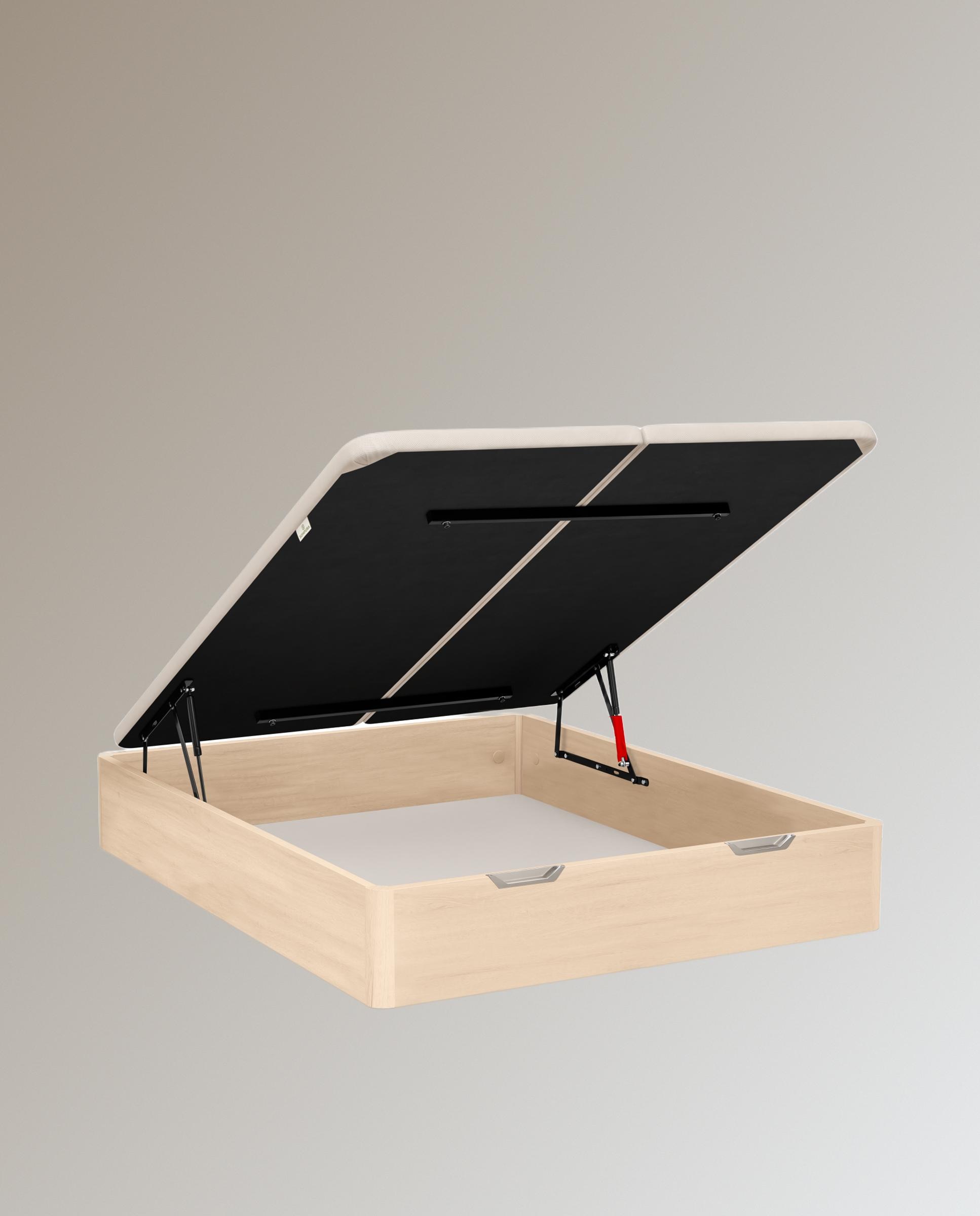 Canapé abatible de madera con 2 tapas Stela 3D Sonpura - Natural Cama 135 x 190 cm Natural-1