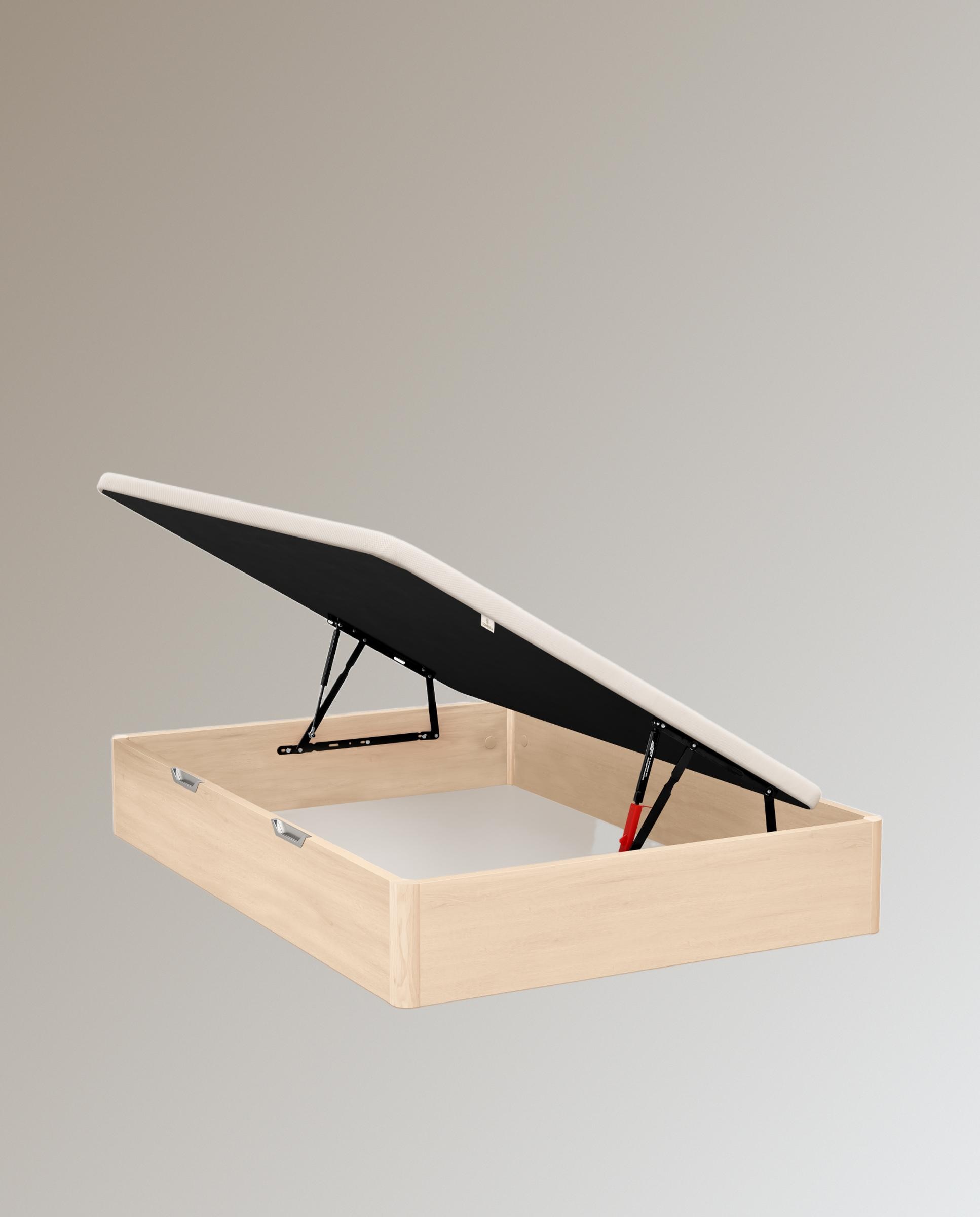 Canapé abatible de madera con apertura lateral Stela 3D Lateral Sonpura - Natural Cama 80 x 190 cm Natural-1