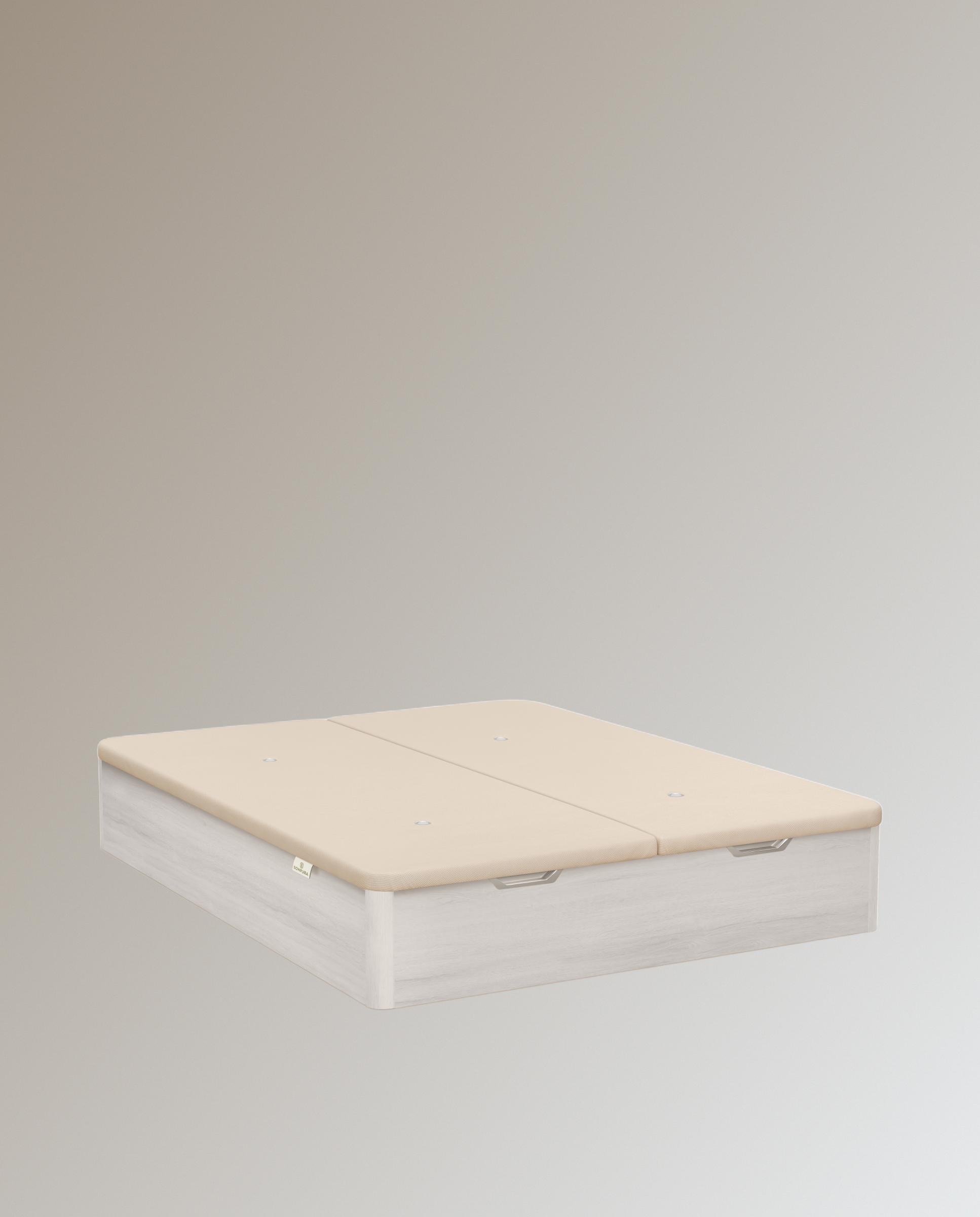 Canapé abatible de madera con 2 tapas Stela 3D Sonpura - Nórdico Cama 135 x 190 cm Nórdico-2