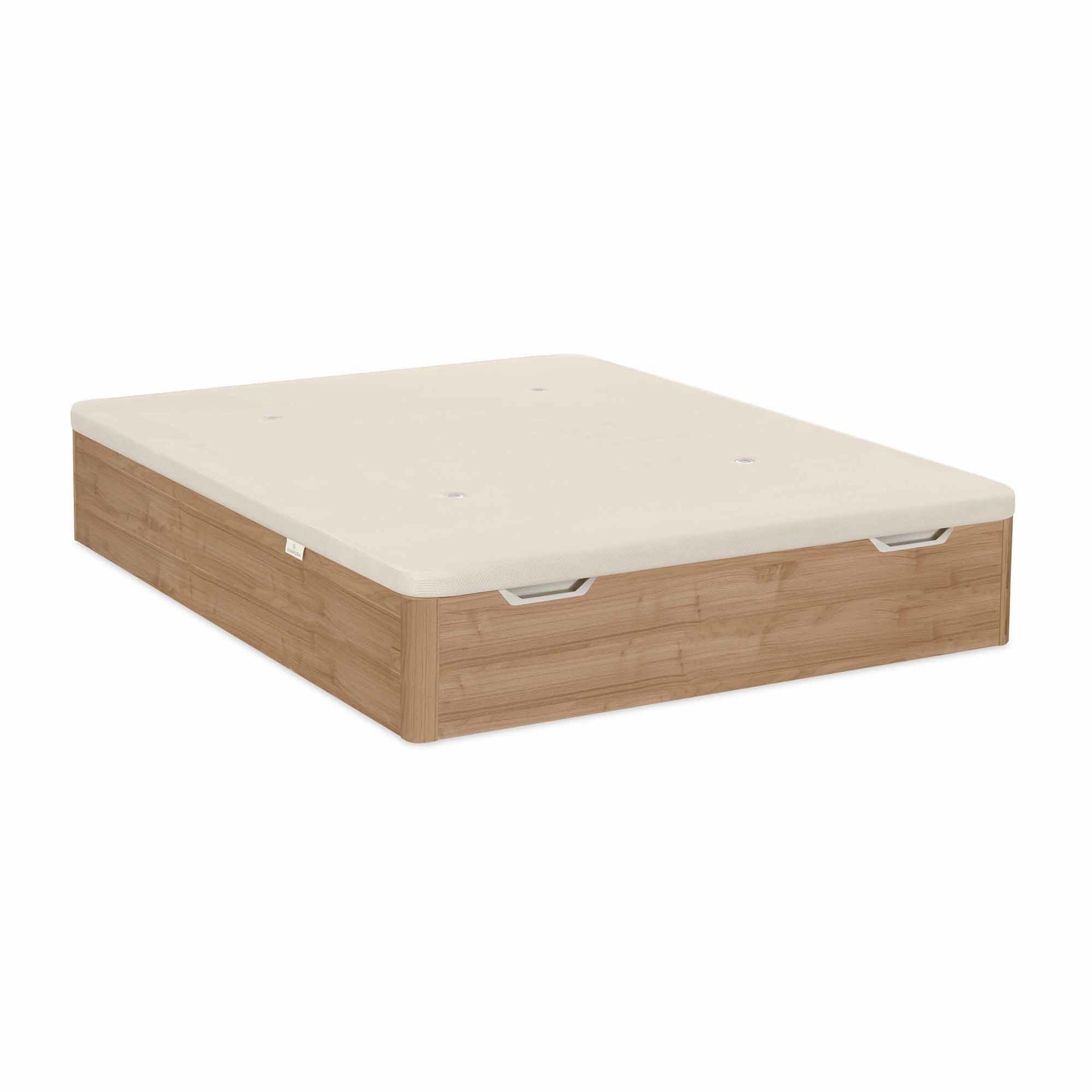 Canapé abatible de madera Stela 3D Sonpura - Nogal Cama 80 x 190 cm Nogal-2