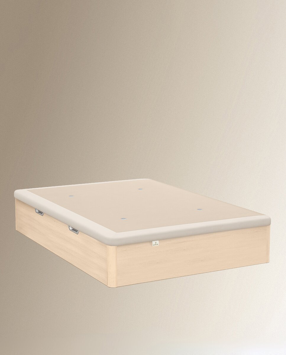 Canapé abatible de madera con apertura lateral Stela Lateral Sonpura - Natural Cama 80 x 190 cm Natural-2
