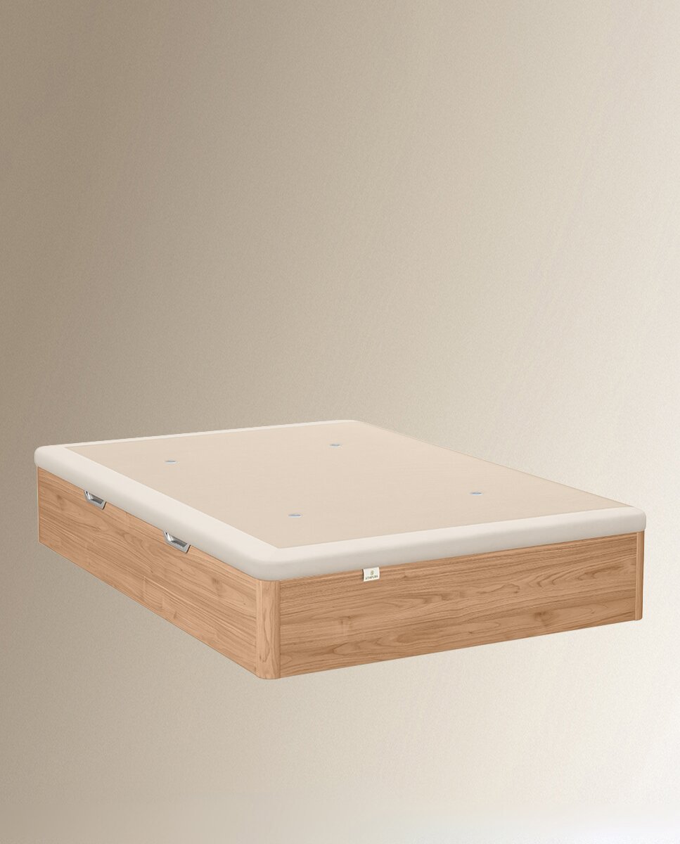 Canapé abatible de madera con apertura lateral Stela Lateral Sonpura - Nogal Cama 80 x 190 cm Nogal-2