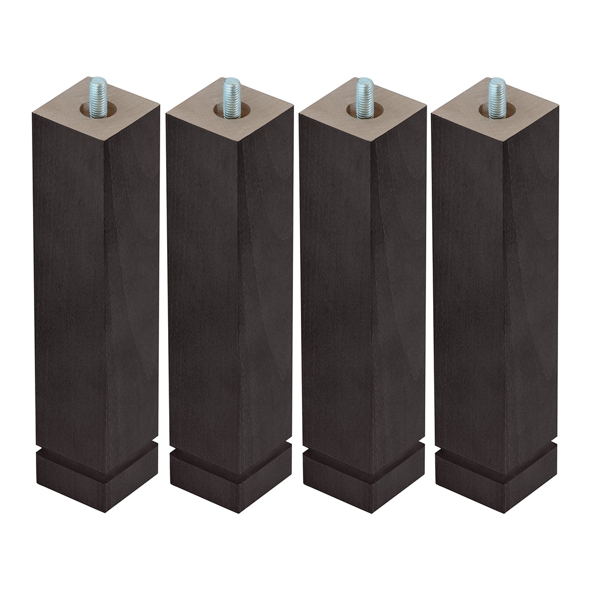 Imagen 0 de Juego de 4 patas de madera cuadradas para bases Concept y Casual Sonpura Chocolate