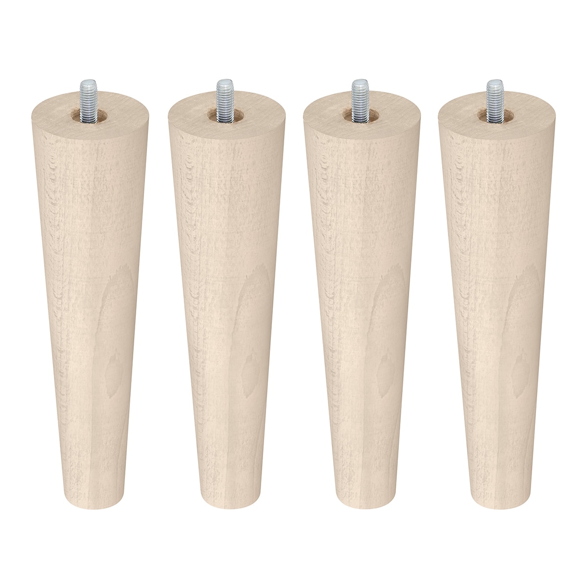 Imagen 0 de Juego de 4 patas de madera cónicas para bases Concept y Casual Sonpura Abedul