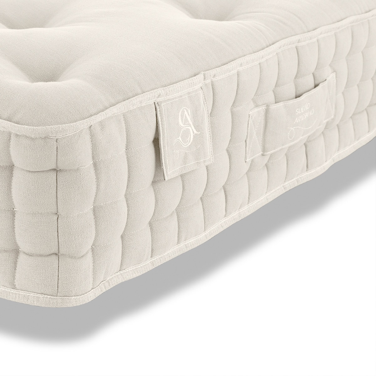 Colchón de muelles ensacados + látex Talalay firmeza suave Formentera C Sueño Artesano - Arena Cama 80 x 190 cm Arena-2