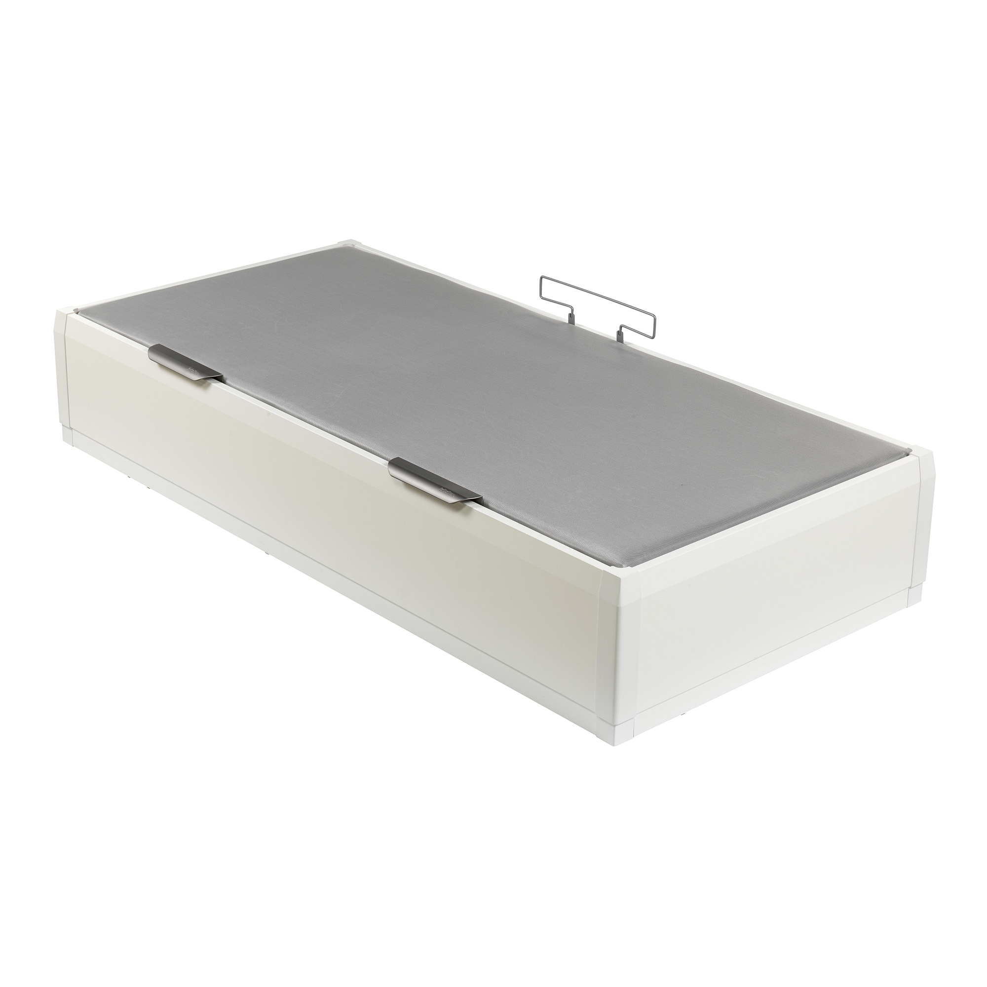 Imagen 2 de Canapé juvenil de madera Box MDF Lateral Lattoflex - Blanco Cama 90 x 190 cm Blanco