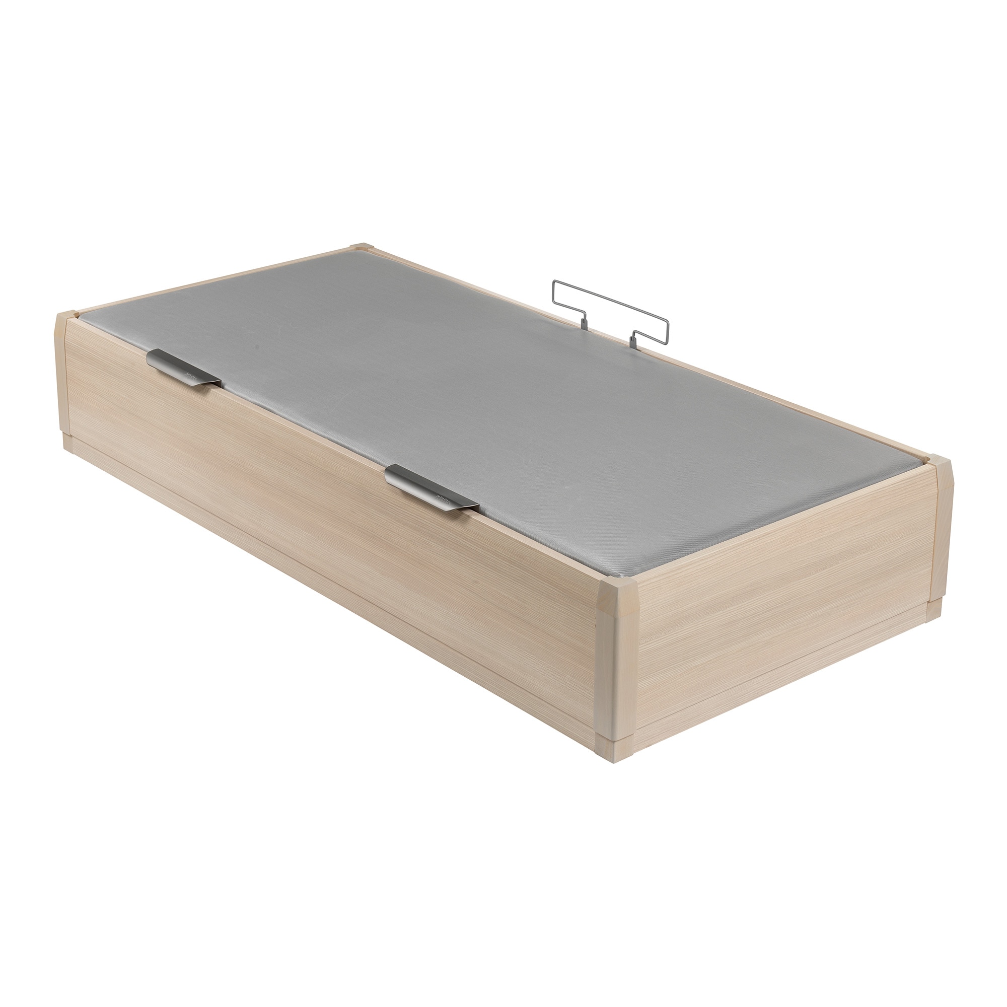 Canapé juvenil de madera Box MDF Lateral Lattoflex - Natural Cama 90 x 190 cm Natural-2