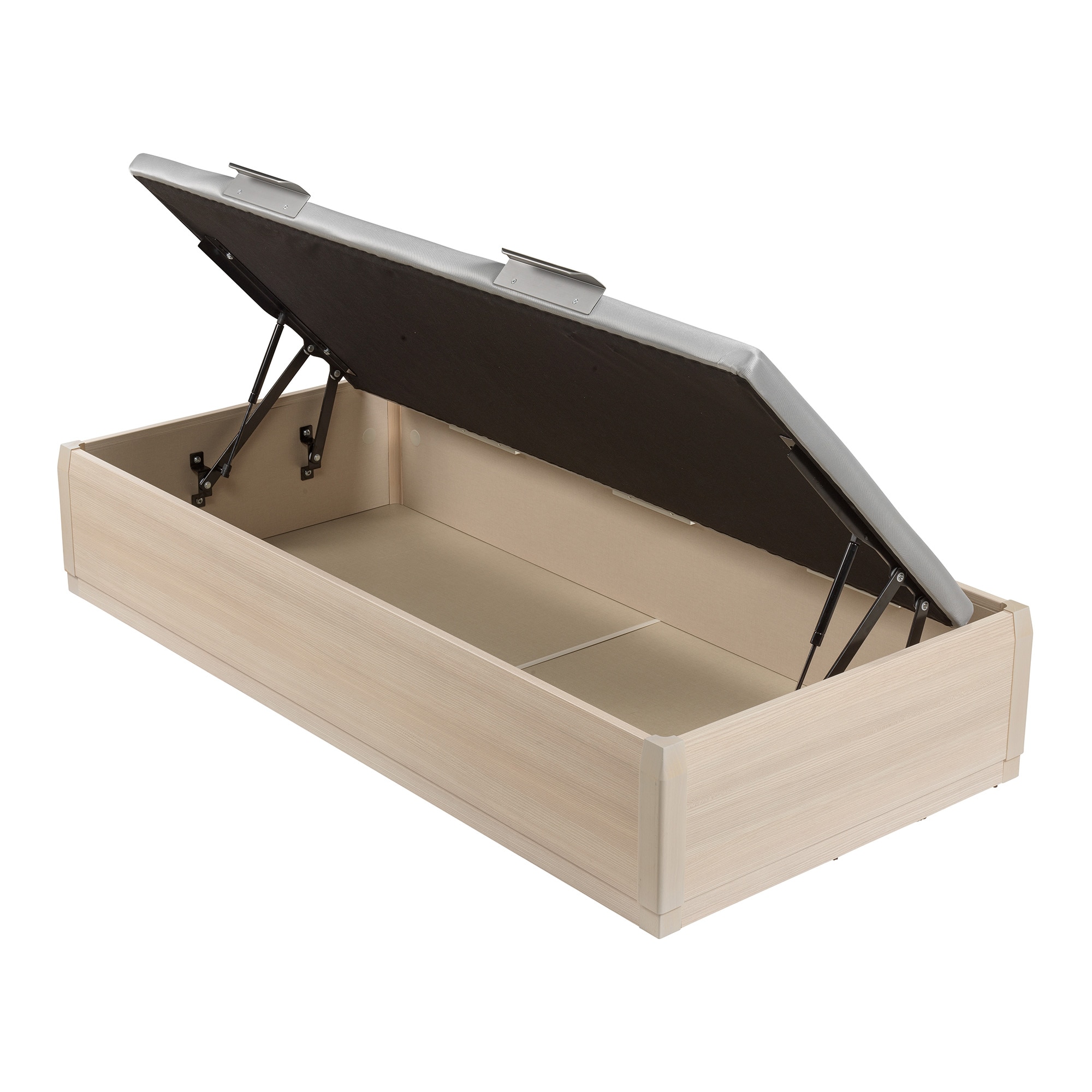 Canapé juvenil de madera Box MDF Lateral Lattoflex - Natural Cama 90 x 190 cm Natural-3