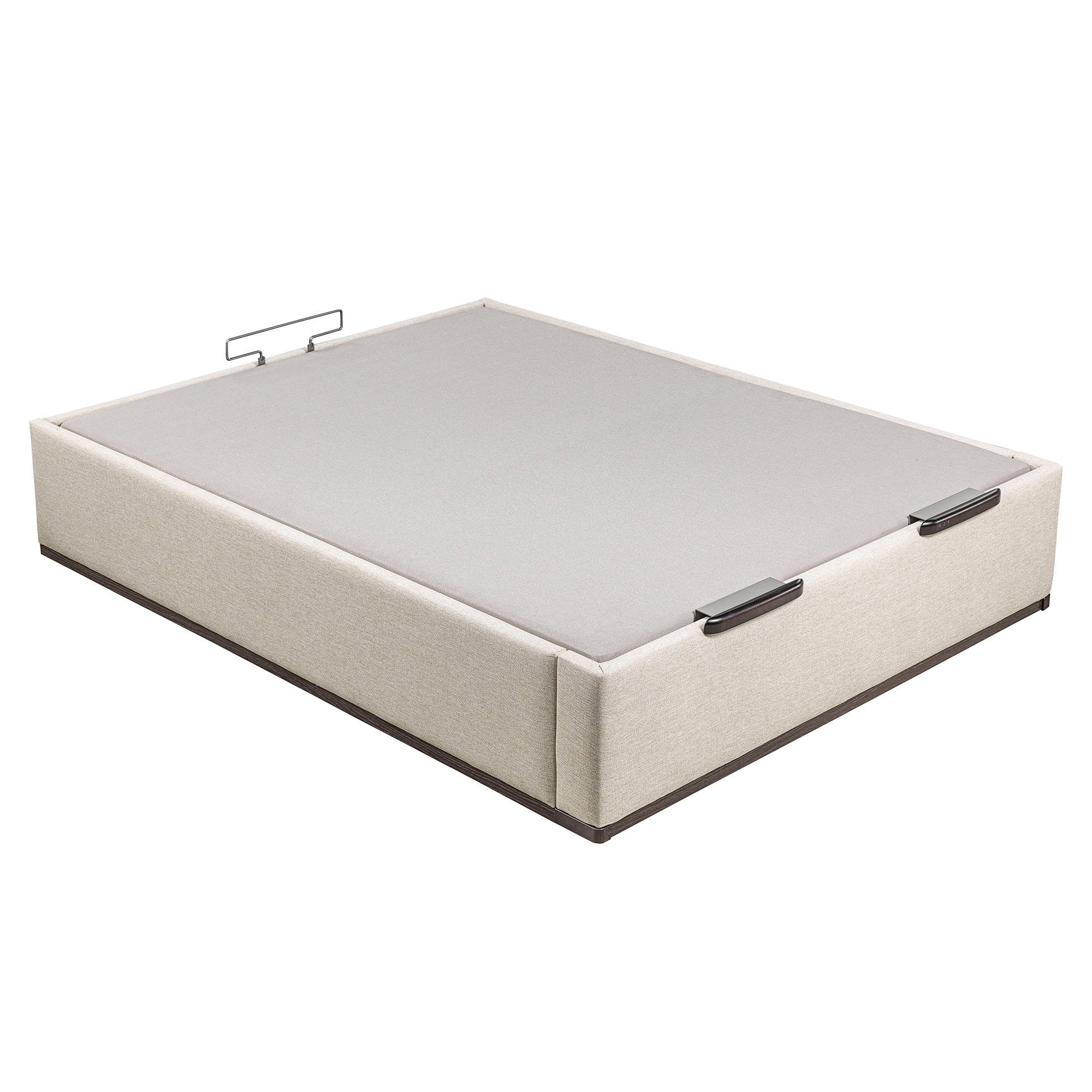 Canapé abatible en tela Box Dekor MDF Lattoflex - Arena oscuro Cama 90 x 190 cm Arena oscuro-3