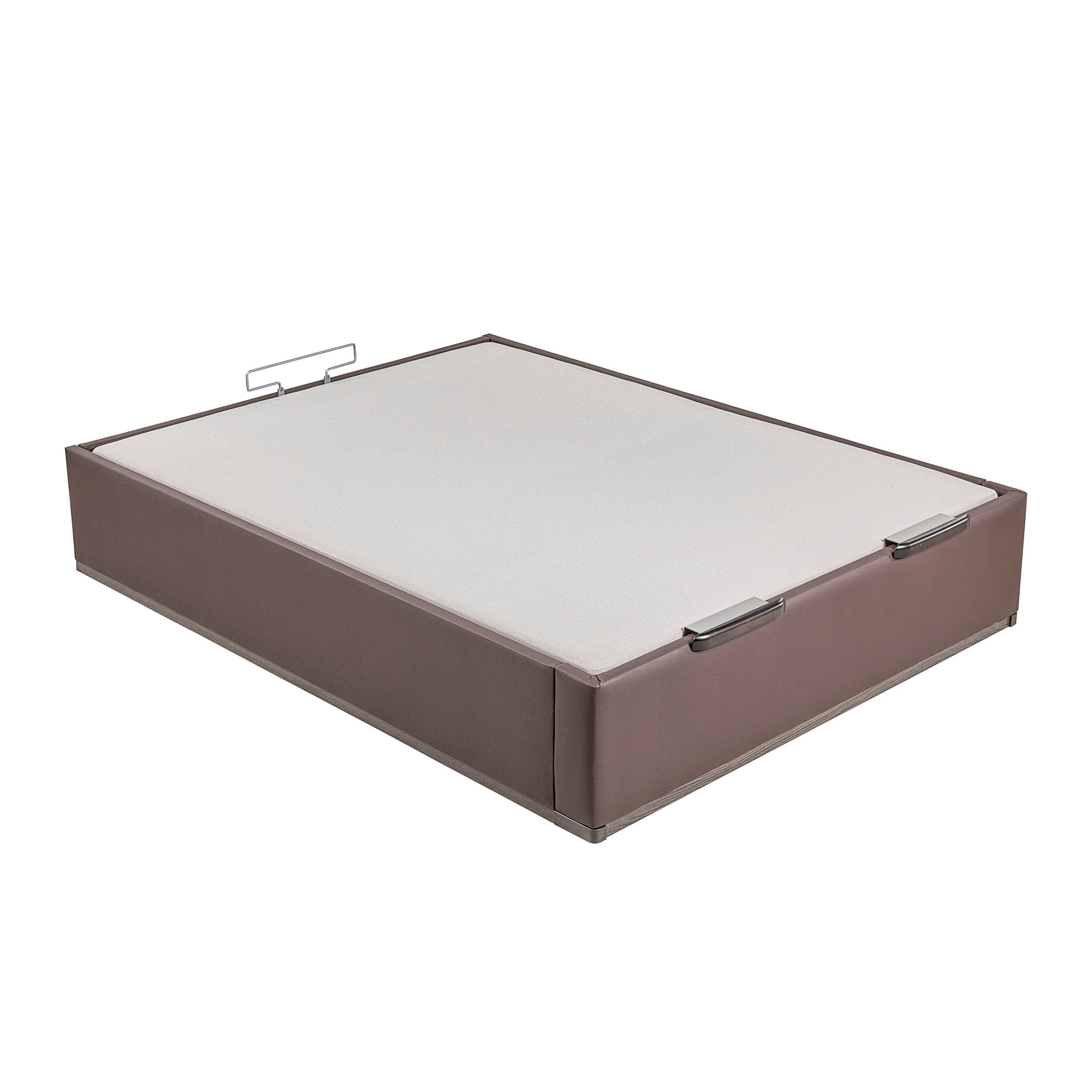 Canapé abatible en polipiel Box Dekor MDF Lattoflex - Wengué Cama 90 x 190 cm Wengué-3