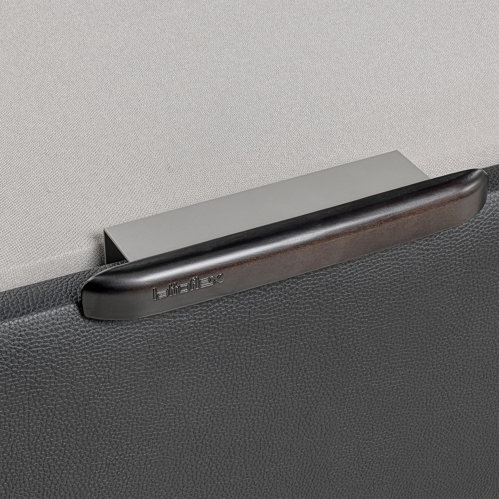Canapé abatible en polipiel con 2 tapas Box Dekor MDF Lattoflex - Negro Cama 150 x 190 cm Negro-5