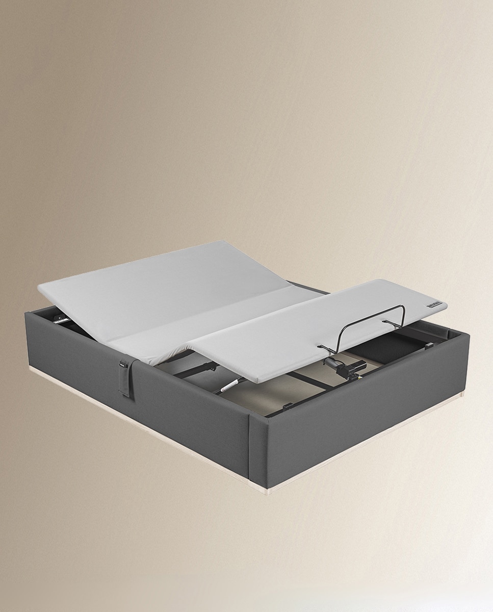 Imagen 0 de Canapé abatible articulado tapizado en tela  Box Dekor Motion Lattoflex Antracita claro