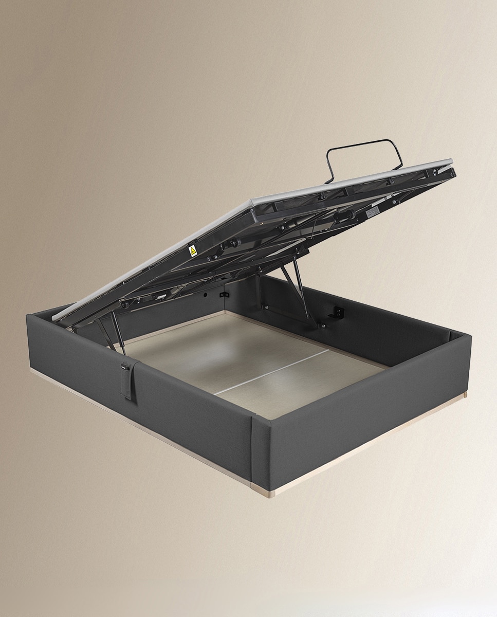 Sommier Rebatível Articulado Estofado em Tecido Box Dekor Motion Antracite Claro-2