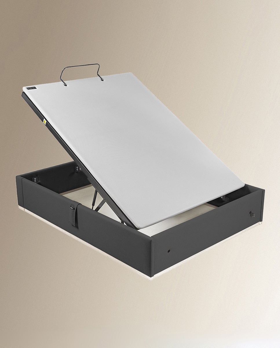 Sommier Rebatível Articulado Estofado em Tecido Box Dekor Motion Antracite Claro-3