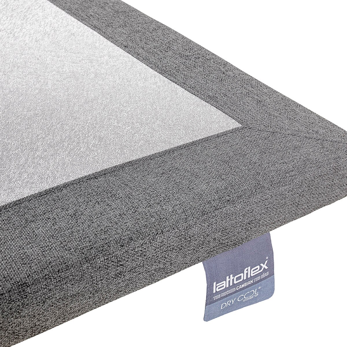 Base tapizada en tela BT 2025 Lattoflex Antracita Cama 80 x 190 cm Antracita-2