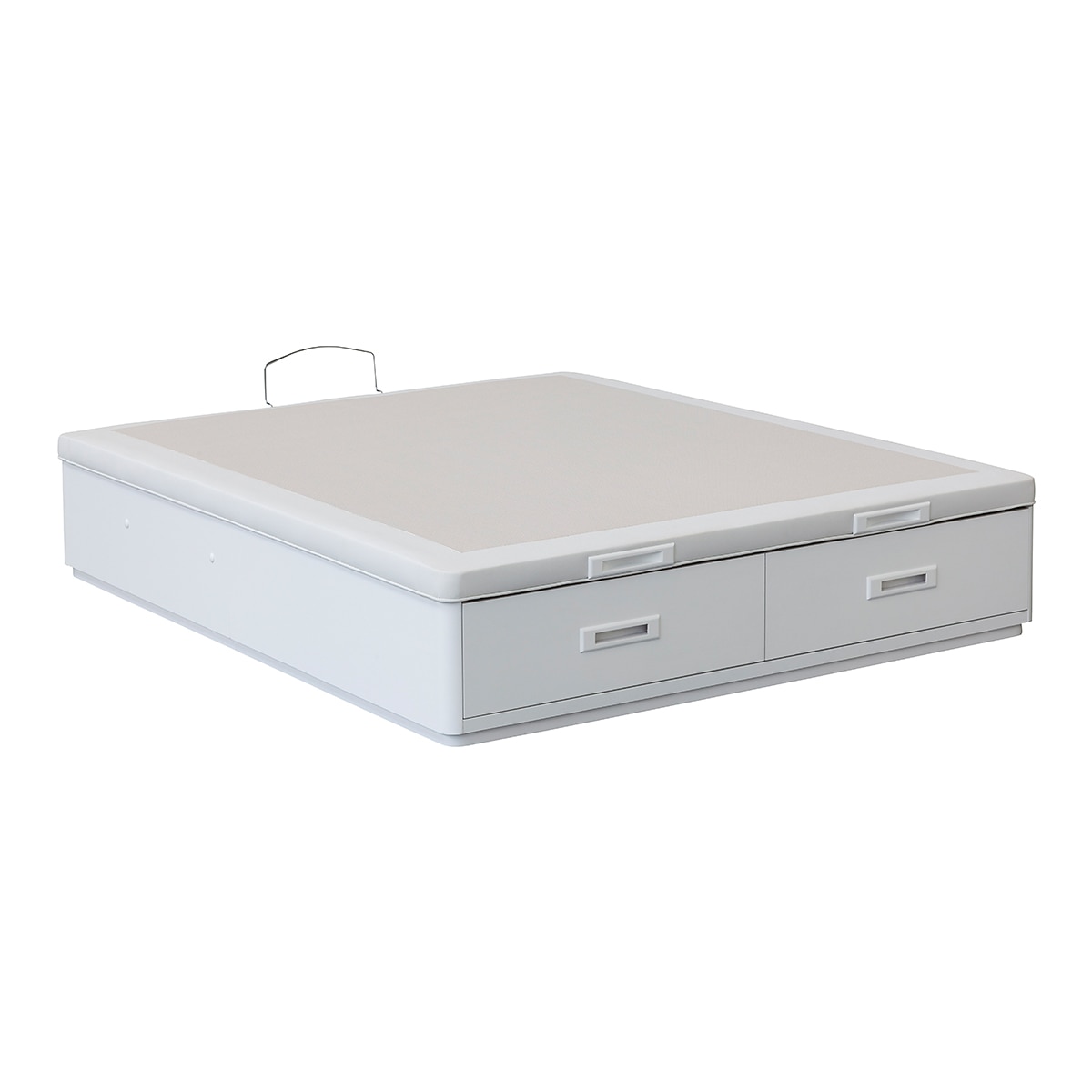 Canapé abatible con cajones Mixto madera Dinoc - Blanco Cama 80 x 190 cm Blanco-2