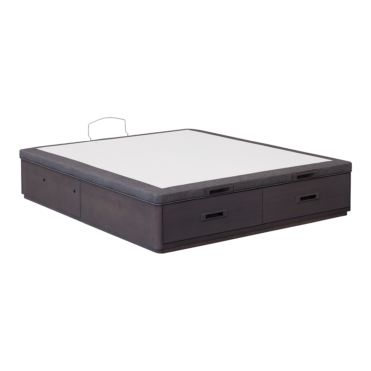 Canapé abatible con cajones Mixto madera Dinoc - Gris Cama 80 x 190 cm Gris-2