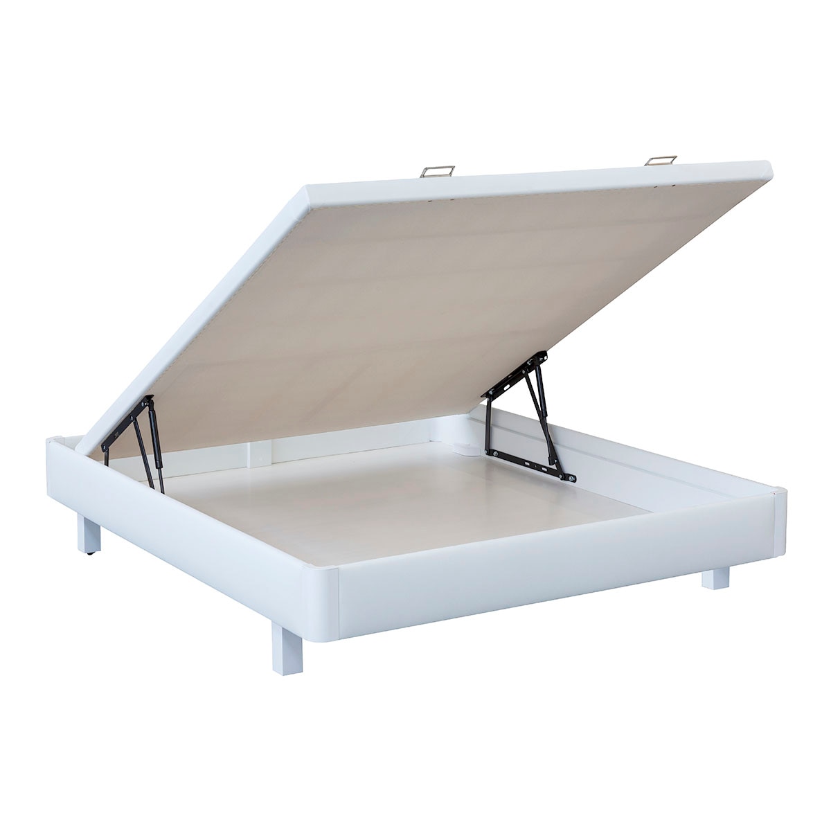Canapé abatible con patas Limia abatible Dinoc - Blanco Cama 80 x 190 cm Blanco-1