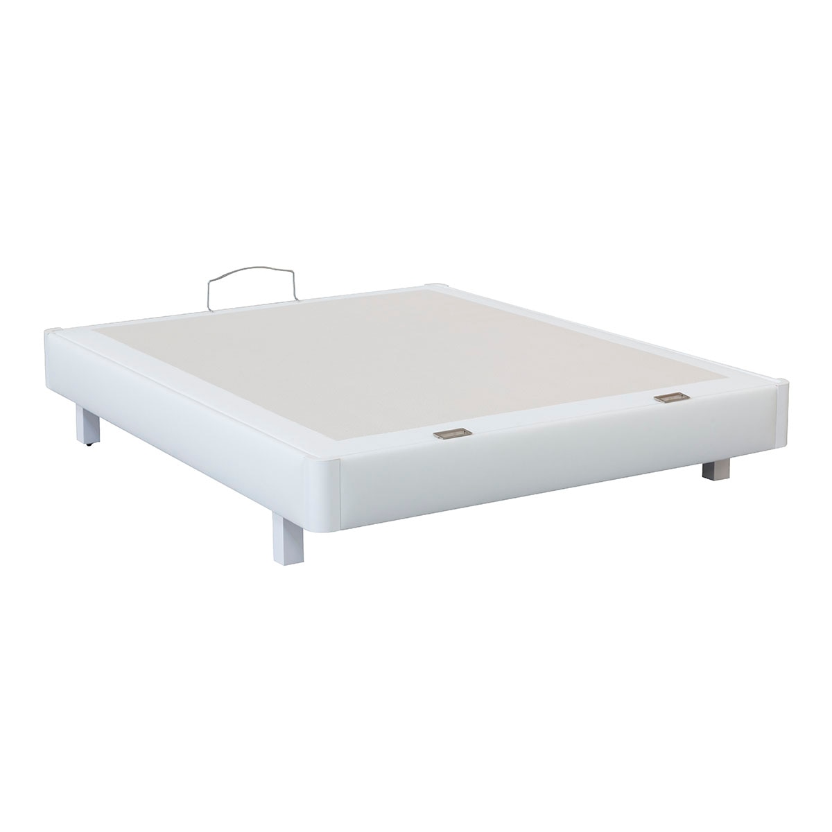 Canapé abatible con patas Limia abatible Dinoc - Blanco Cama 80 x 190 cm Blanco-2