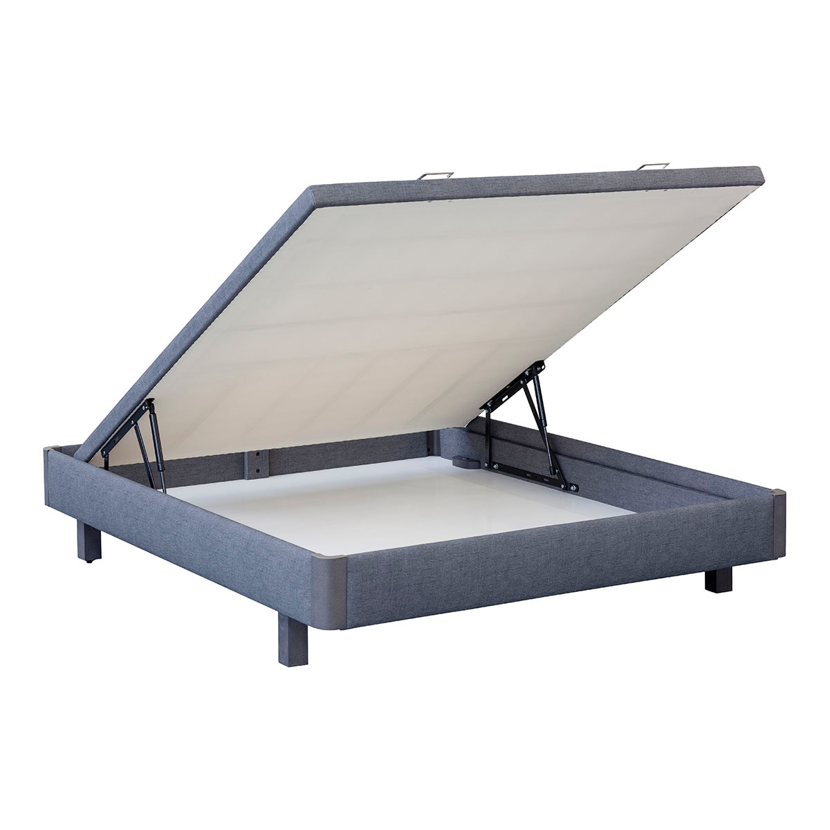 Canapé abatible con patas Limia abatible Dinoc - Ceniza Cama 135 x 190 cm Ceniza-1