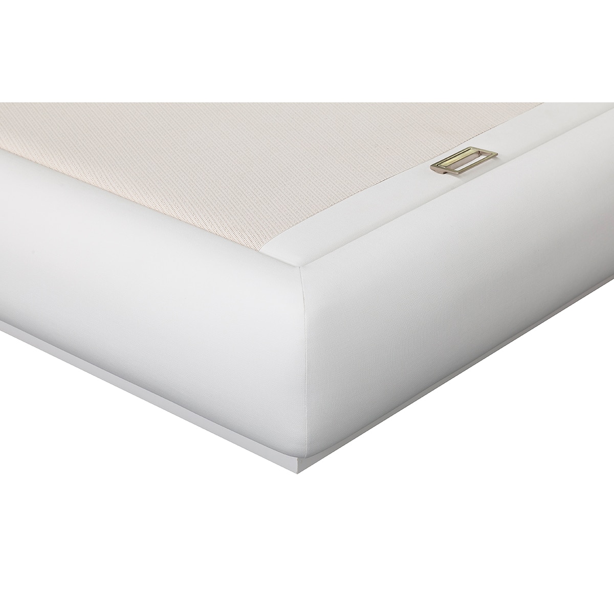 Canapé abatible curvo en polipiel Limia Curvo Dinoc - Blanco Cama 80 x 190 cm Blanco-3