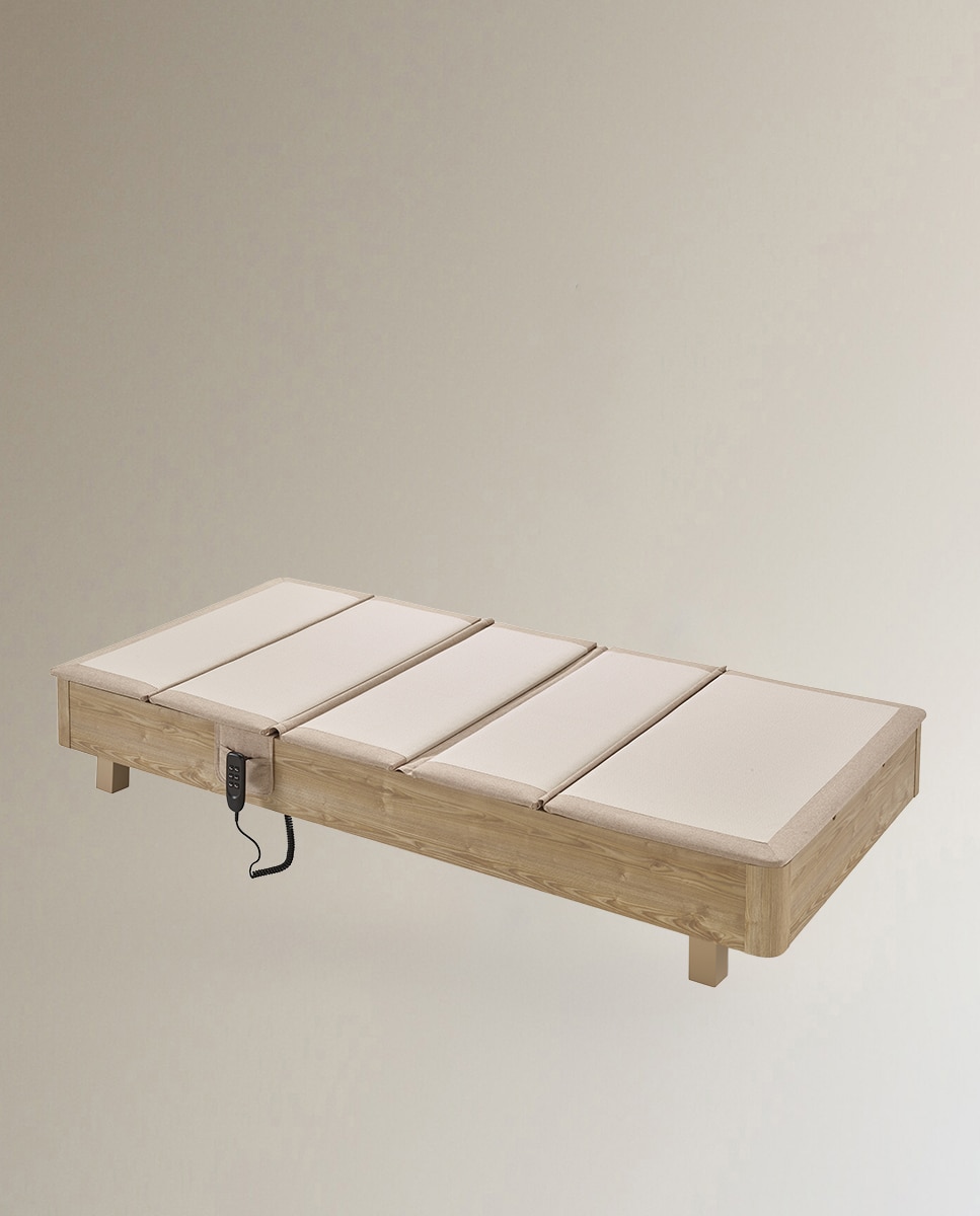 Base tapizada articulada Tecla Dinoc - Roble Cama 80 x 190 cm Roble-2