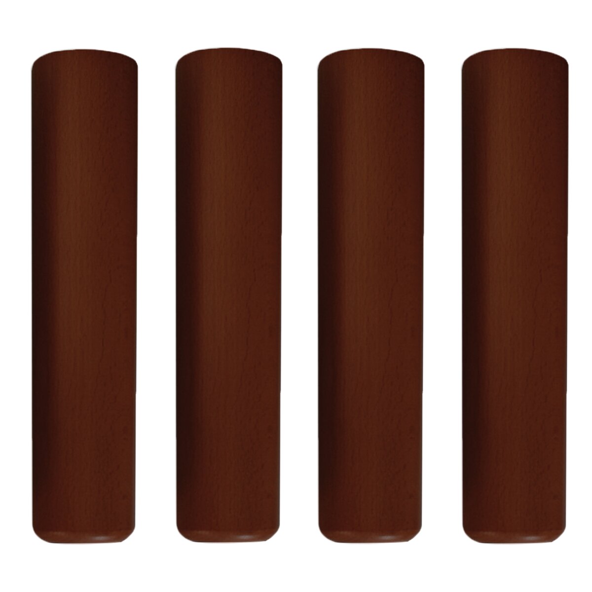 Conjunto de 4 Pés Pardo Castanho-1