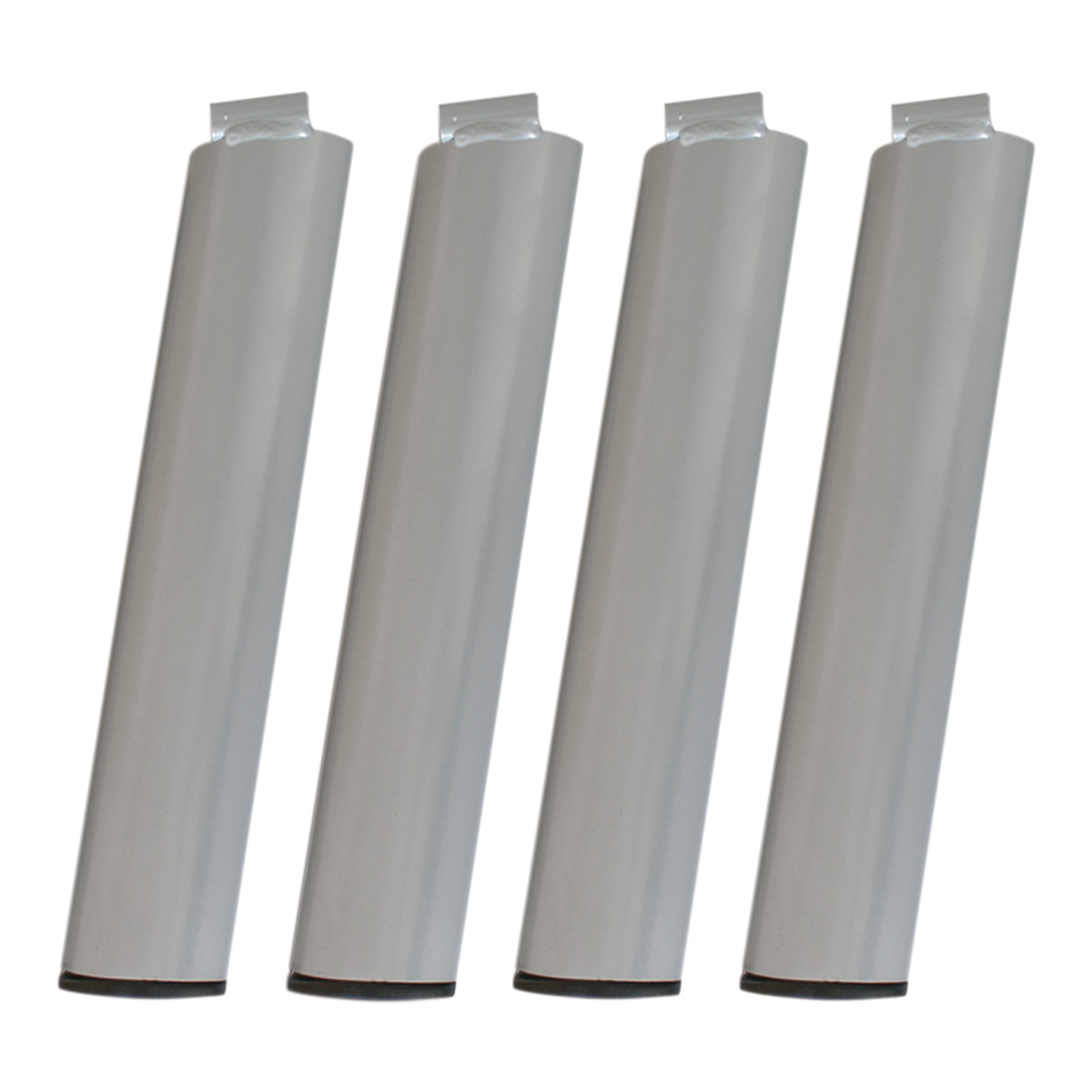 Imagem 0 de Conjunto de 4 pés ovais metálicos Ergos Pardo