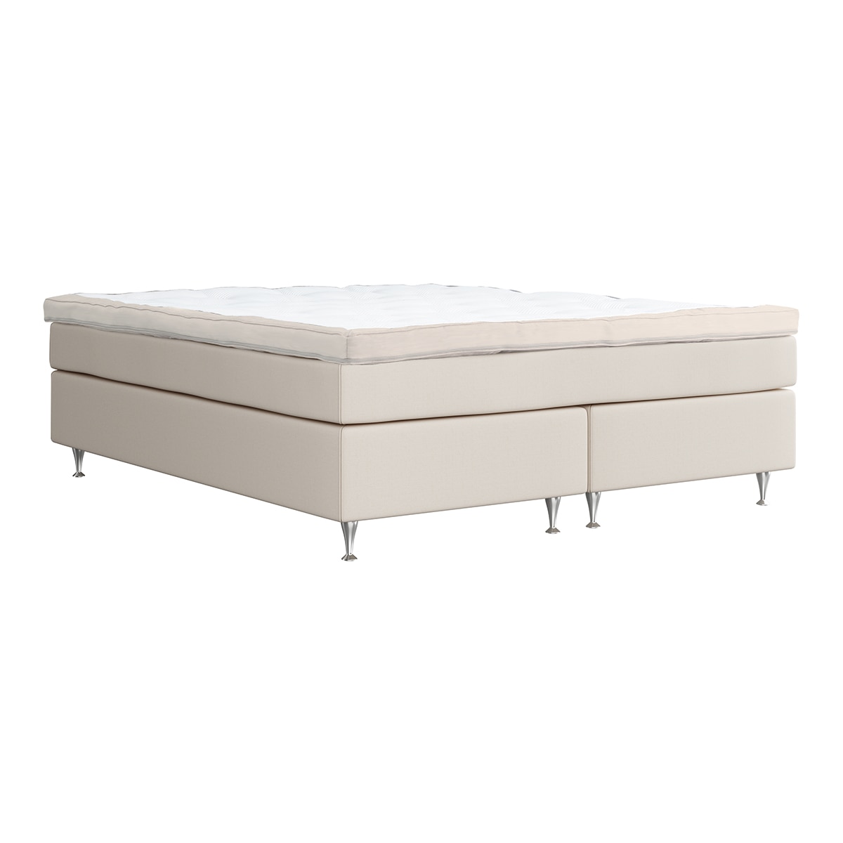 Imagen 0 de Pack de colchón + base con patas + topper Extra Firme Vaxo Continental Hamta Kraft by Scapa Beige